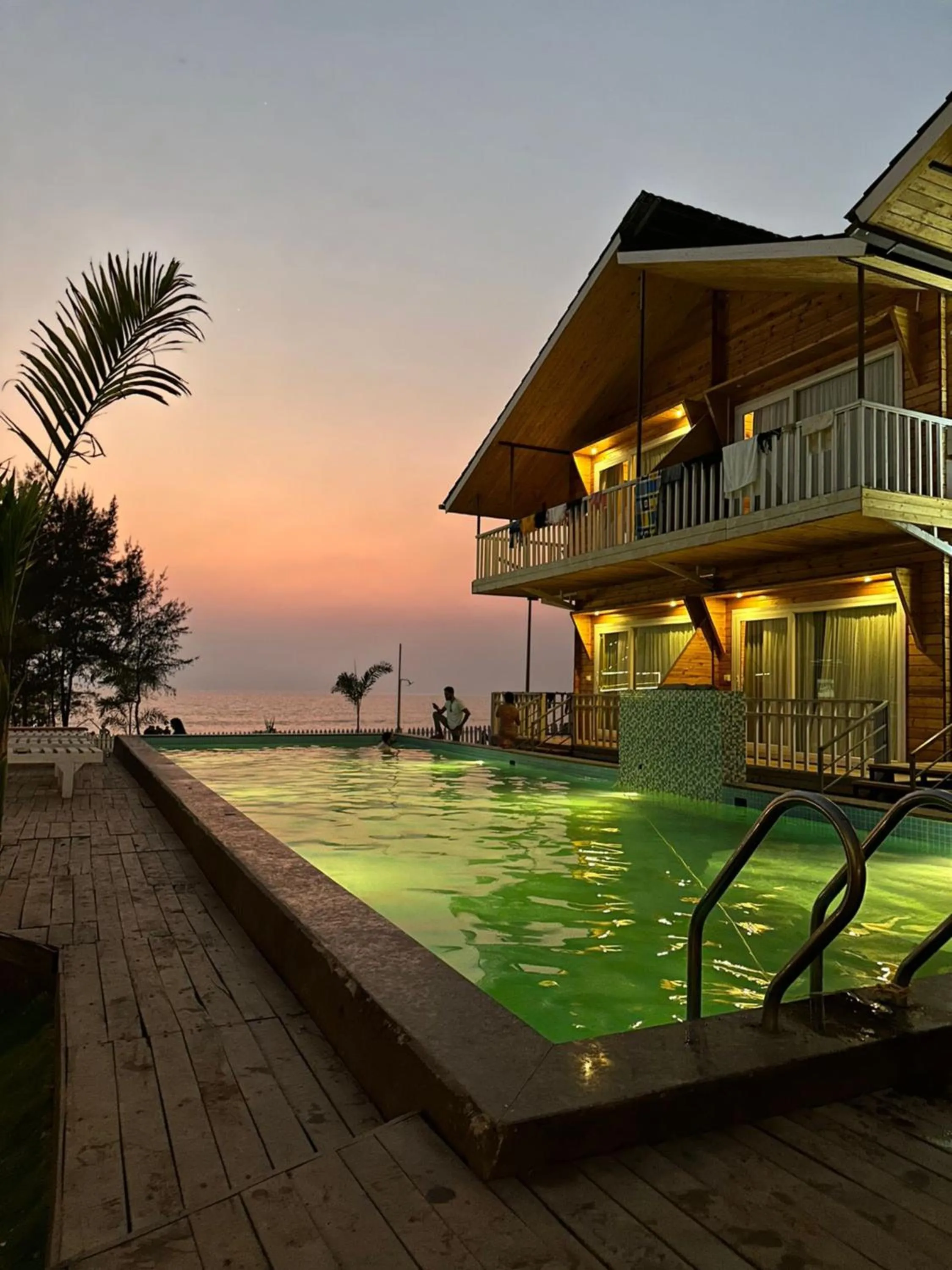 Pool view in Dallas Beach Resorts Ashvem Beach