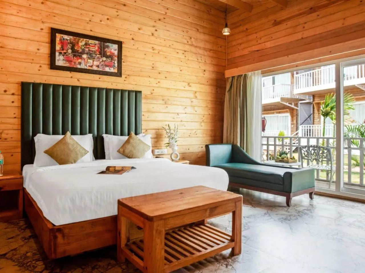 Bedroom, Bed in Dallas Beach Resorts Ashvem Beach