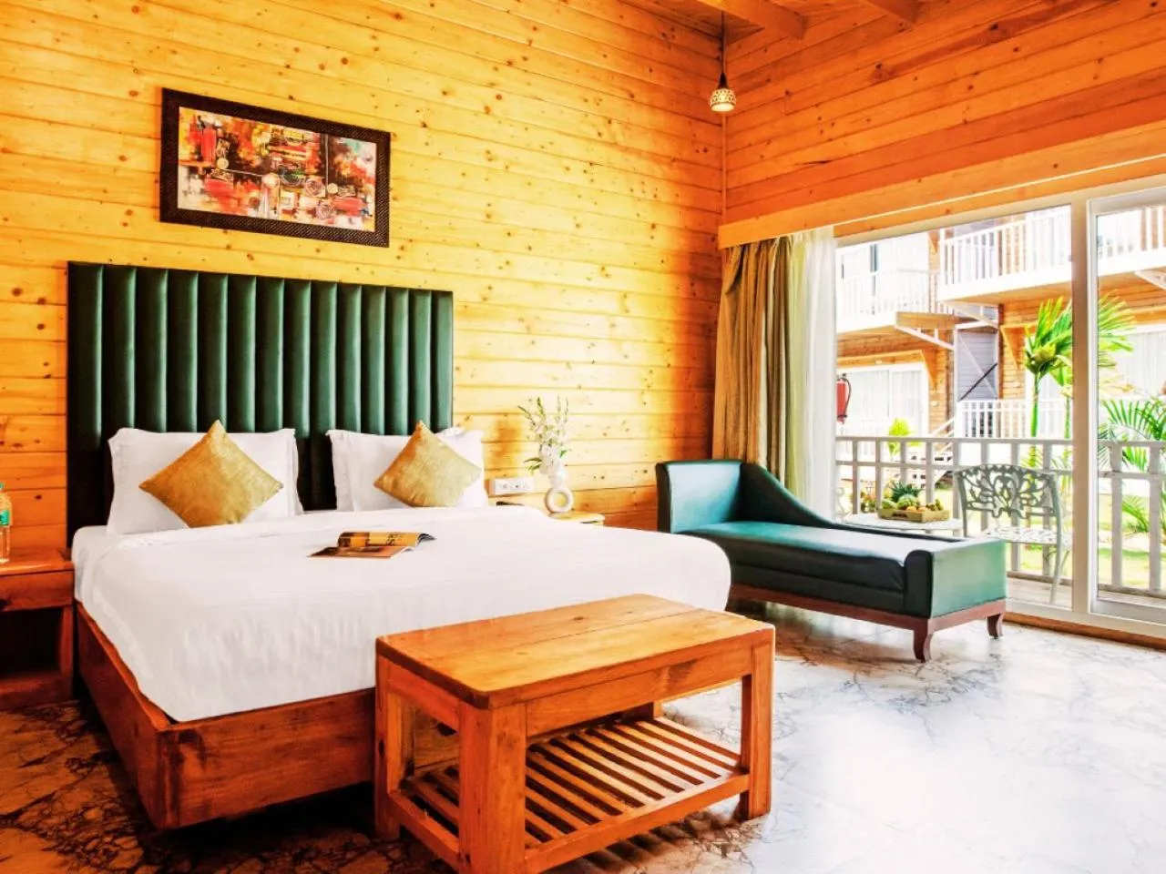 Bedroom, Bed in Dallas Beach Resorts Ashvem Beach