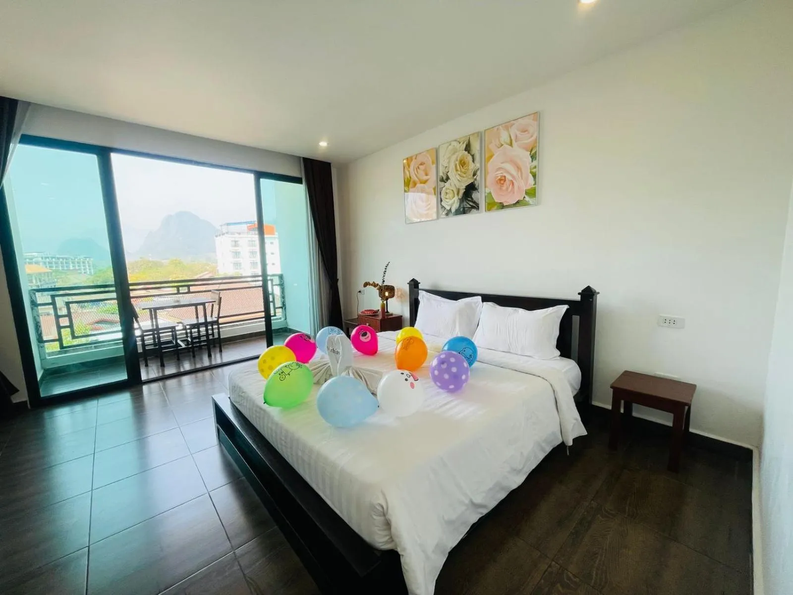 Bed in VANG VIENG TOPVIEW HOTEL