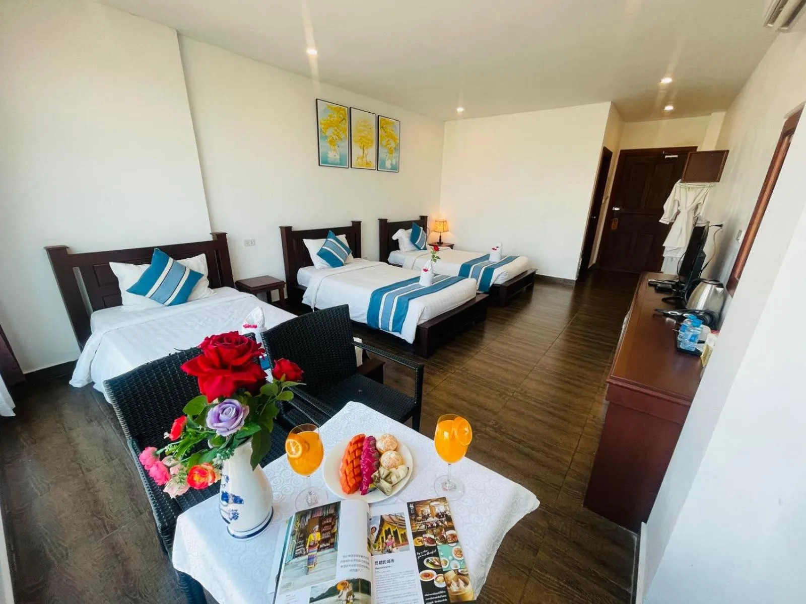 Bed in VANG VIENG TOPVIEW HOTEL