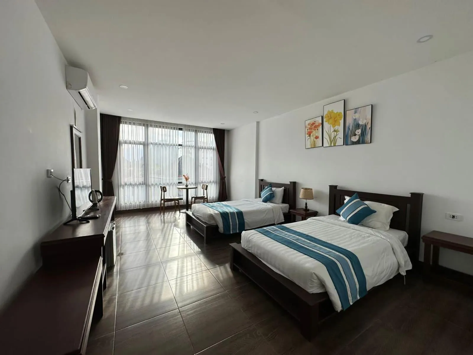 Bed in VANG VIENG TOPVIEW HOTEL