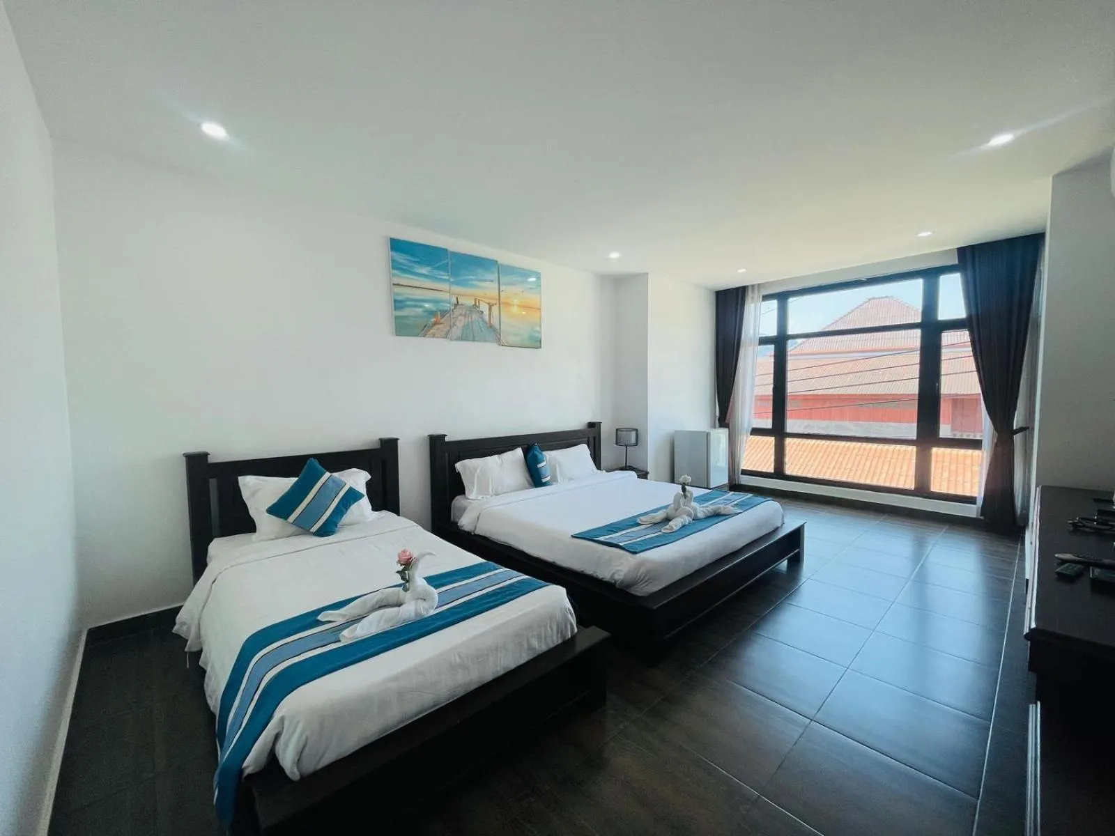 Bed in VANG VIENG TOPVIEW HOTEL