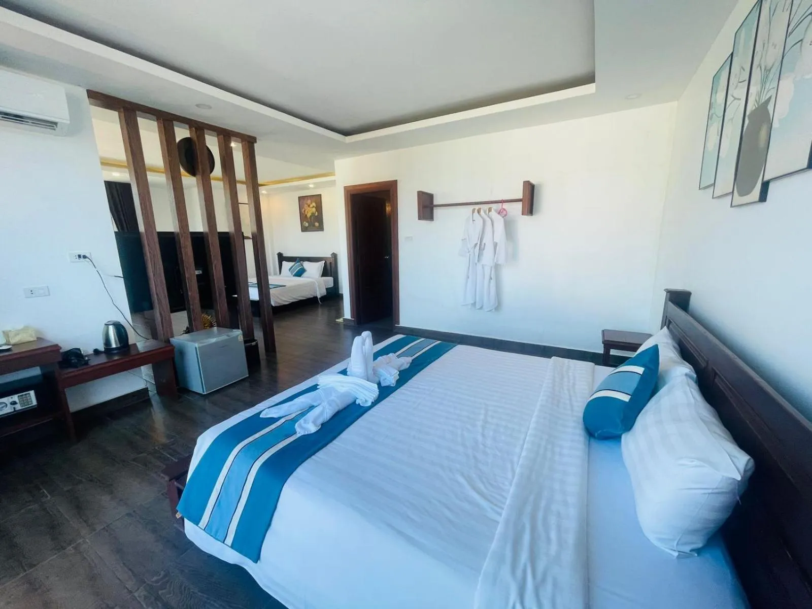 Bed in VANG VIENG TOPVIEW HOTEL