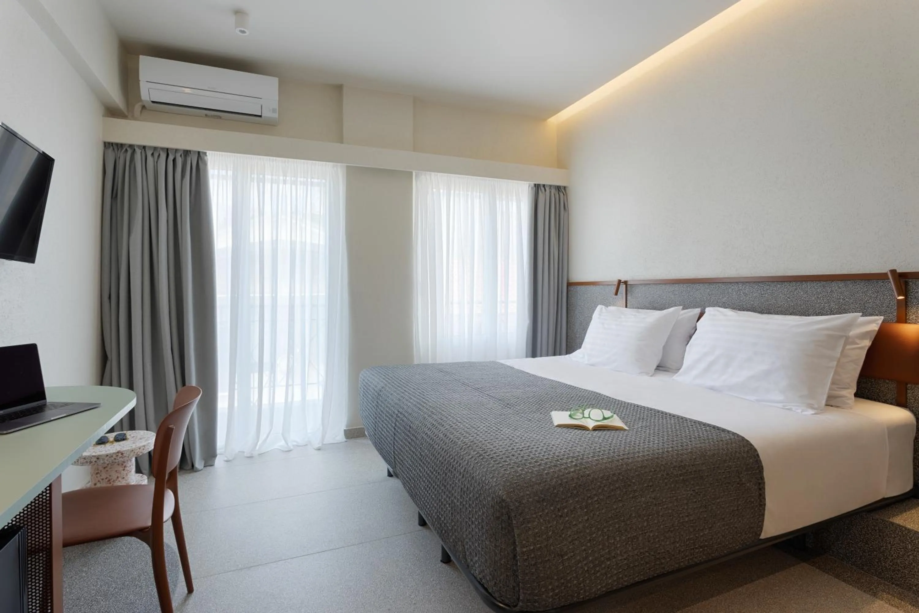 Bed in Evripides Hotel