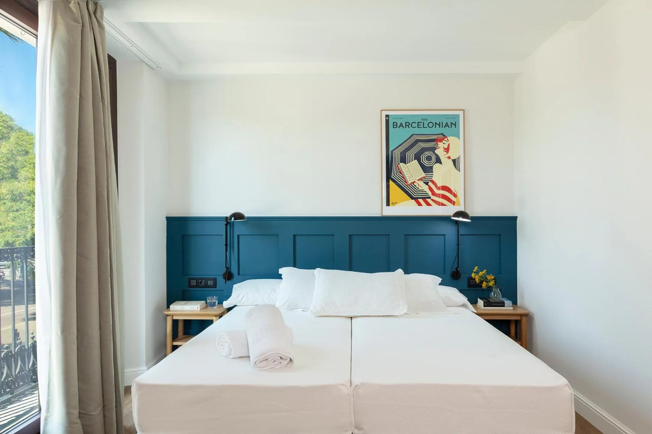 Balcony/Terrace, Bed in Som Nit Port Vell