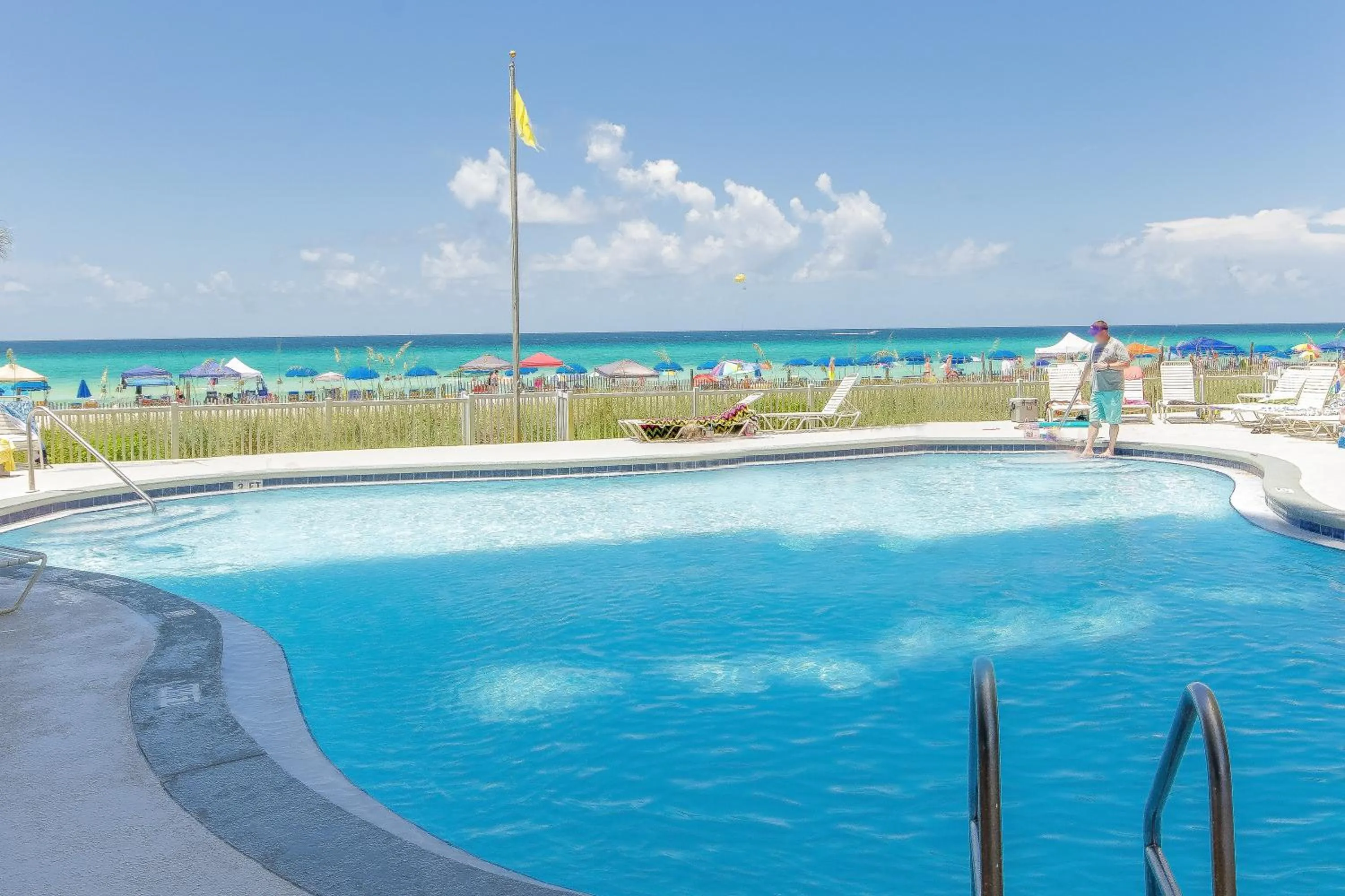 Swimming pool in Beautiful Long Beach Condo unit 1-1206! TWO Gulf Masters!