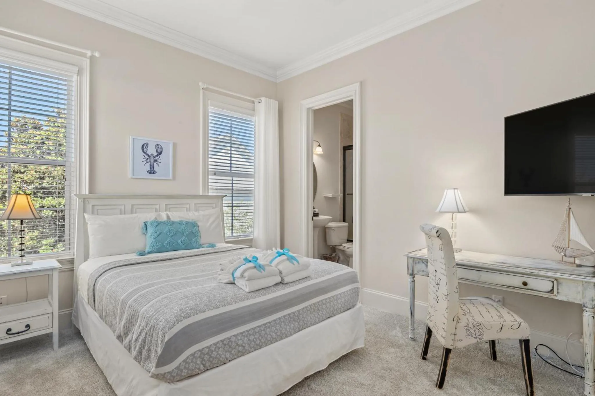 Living room, Bed in Feel Like Luxury Vacationing in this Private Community in Seagrove on 30A