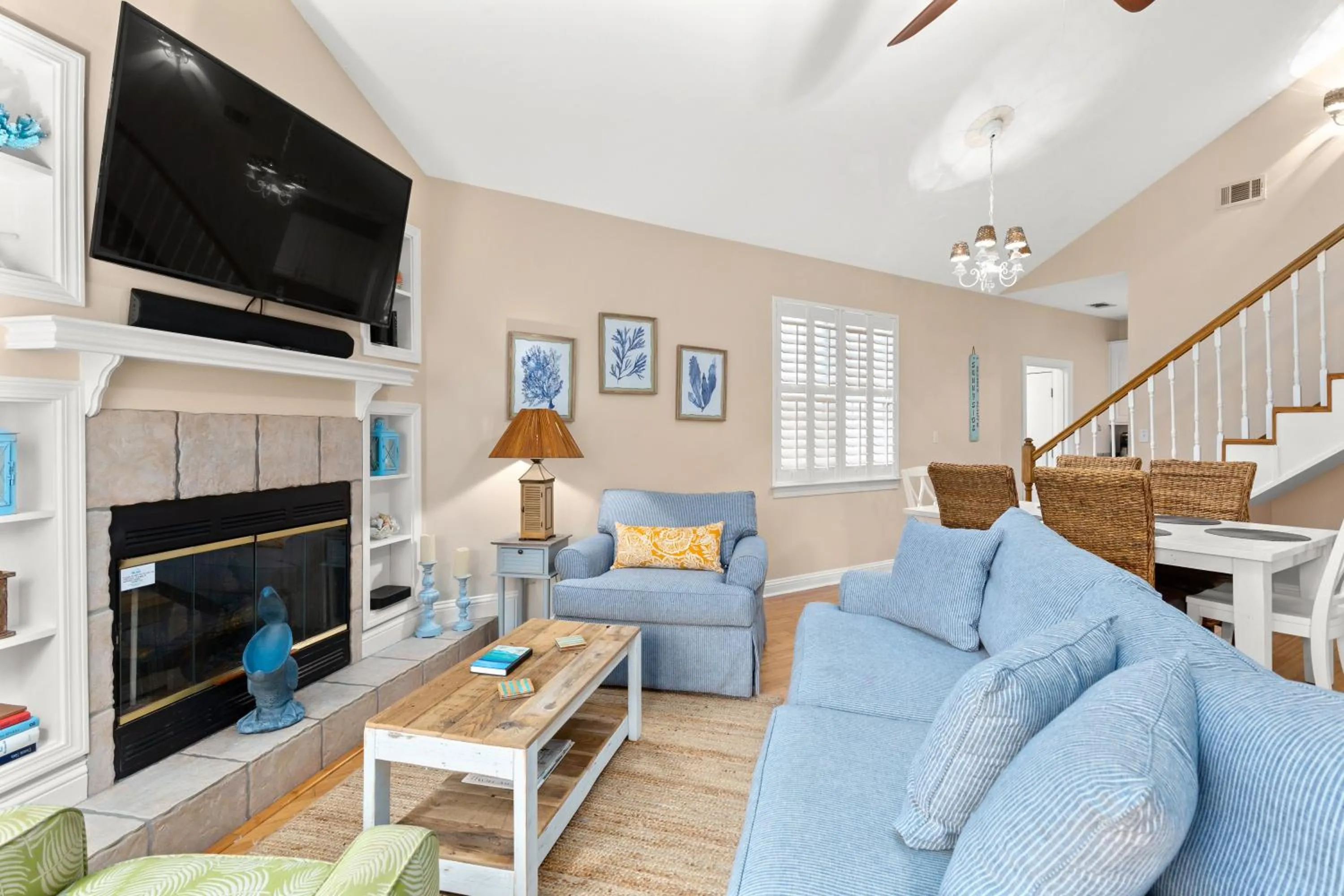 Photo of the whole room in Expertly Decorated Family Home, Steps to Beach w/ a Private Heated Pool & Spa!