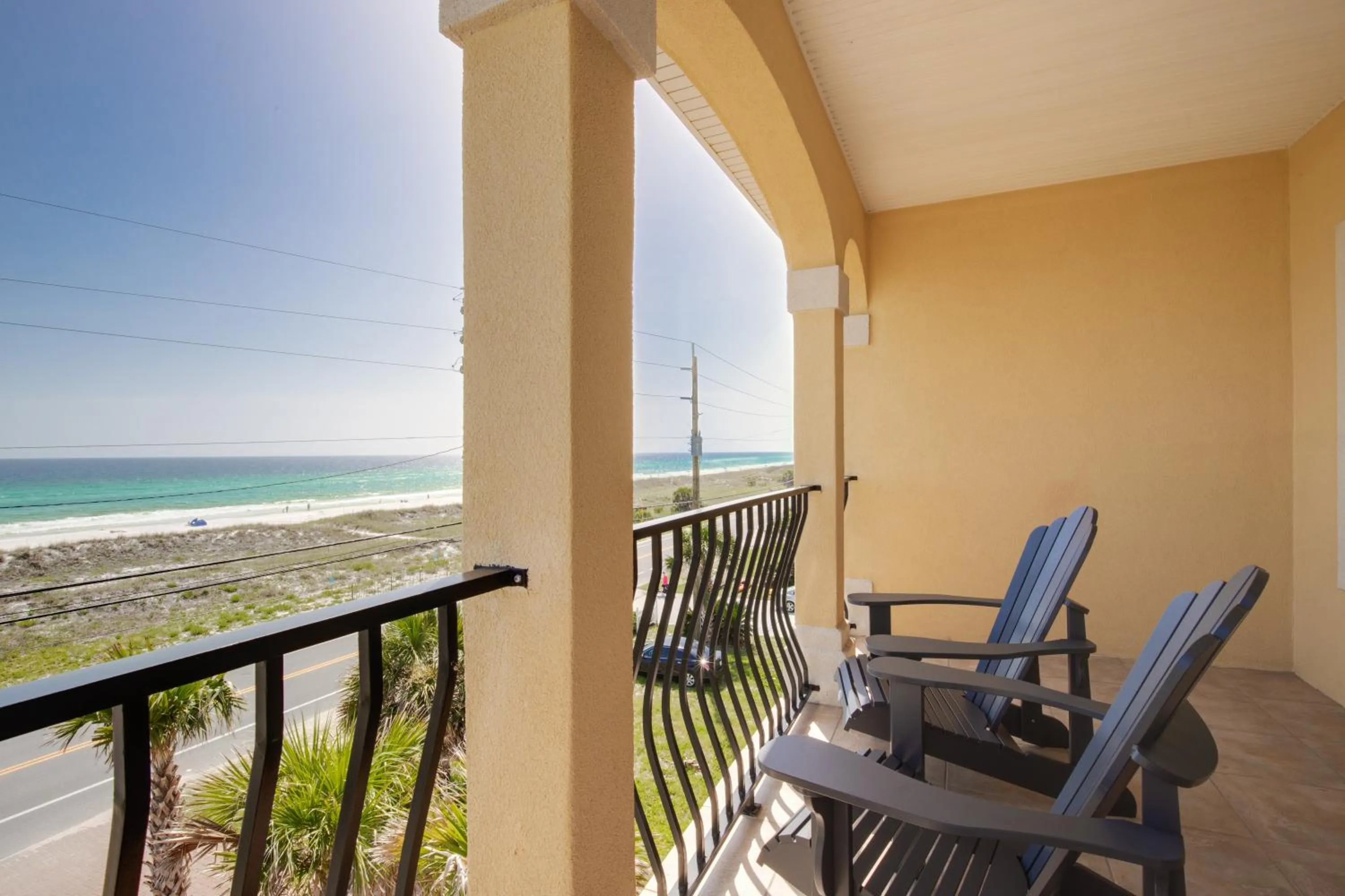 Balcony/Terrace in 2 Gulf View Balconies! 3 Story Townhome With 4 Bedrooms, 4 Bathrooms! Sleeps12