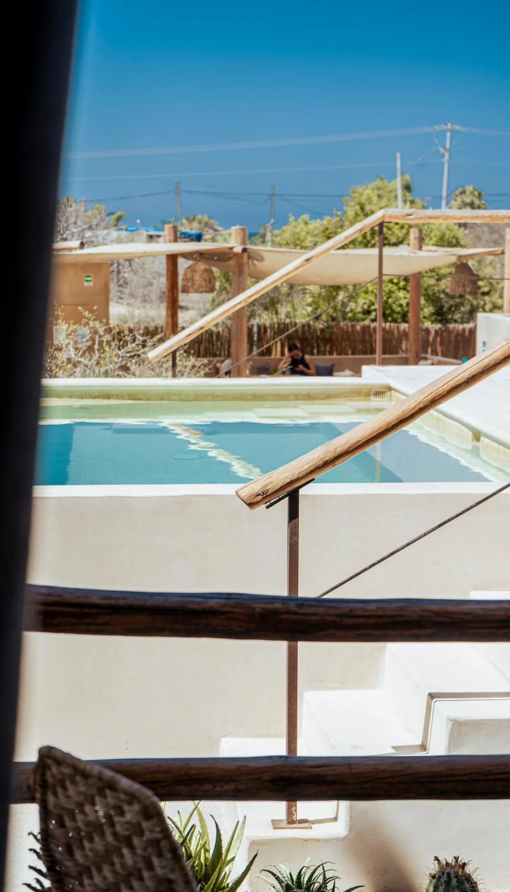 Pool view in Baja Temple