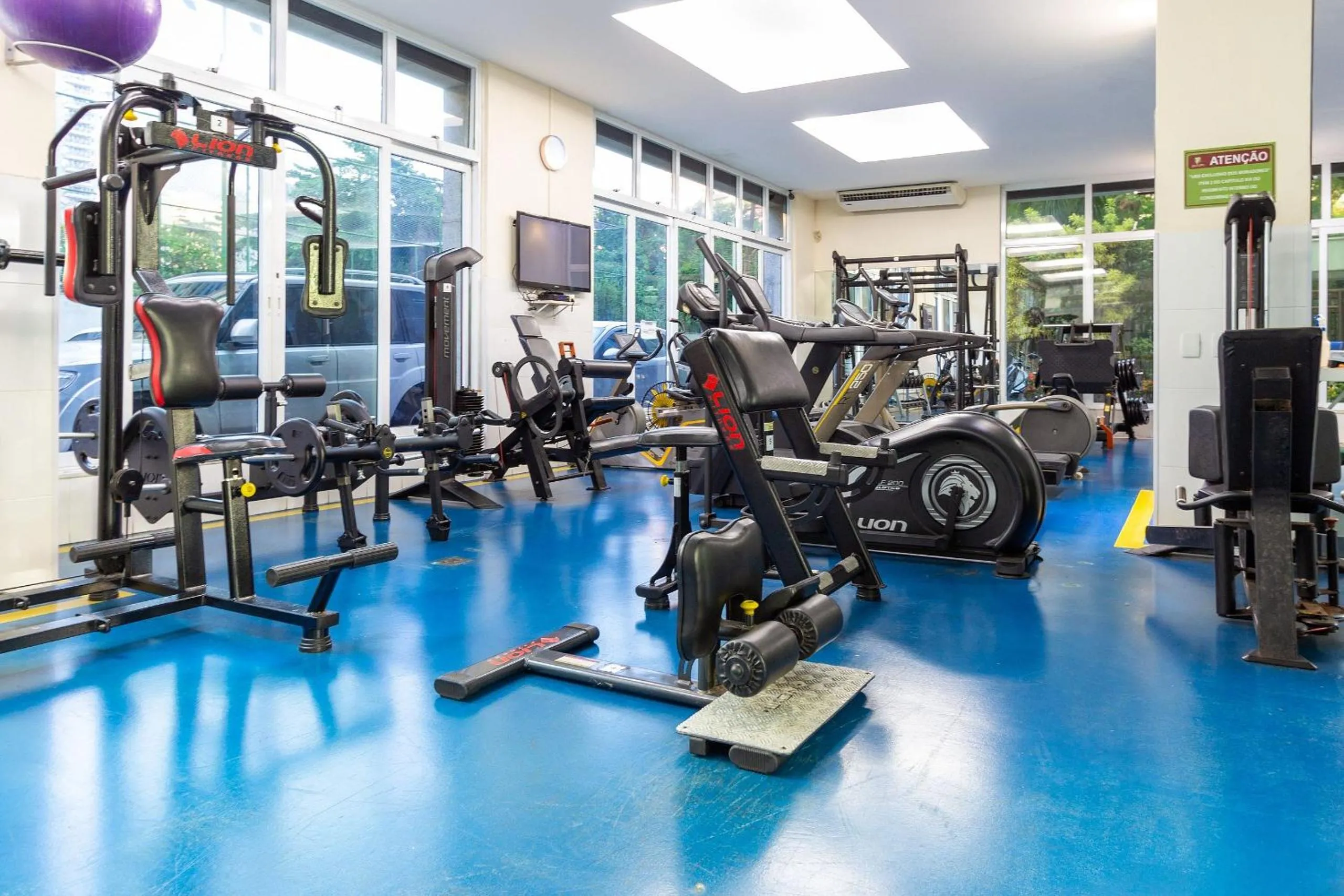 Fitness centre/facilities in Confortável apto 2Qtos c/ Varanda e Vista Mar