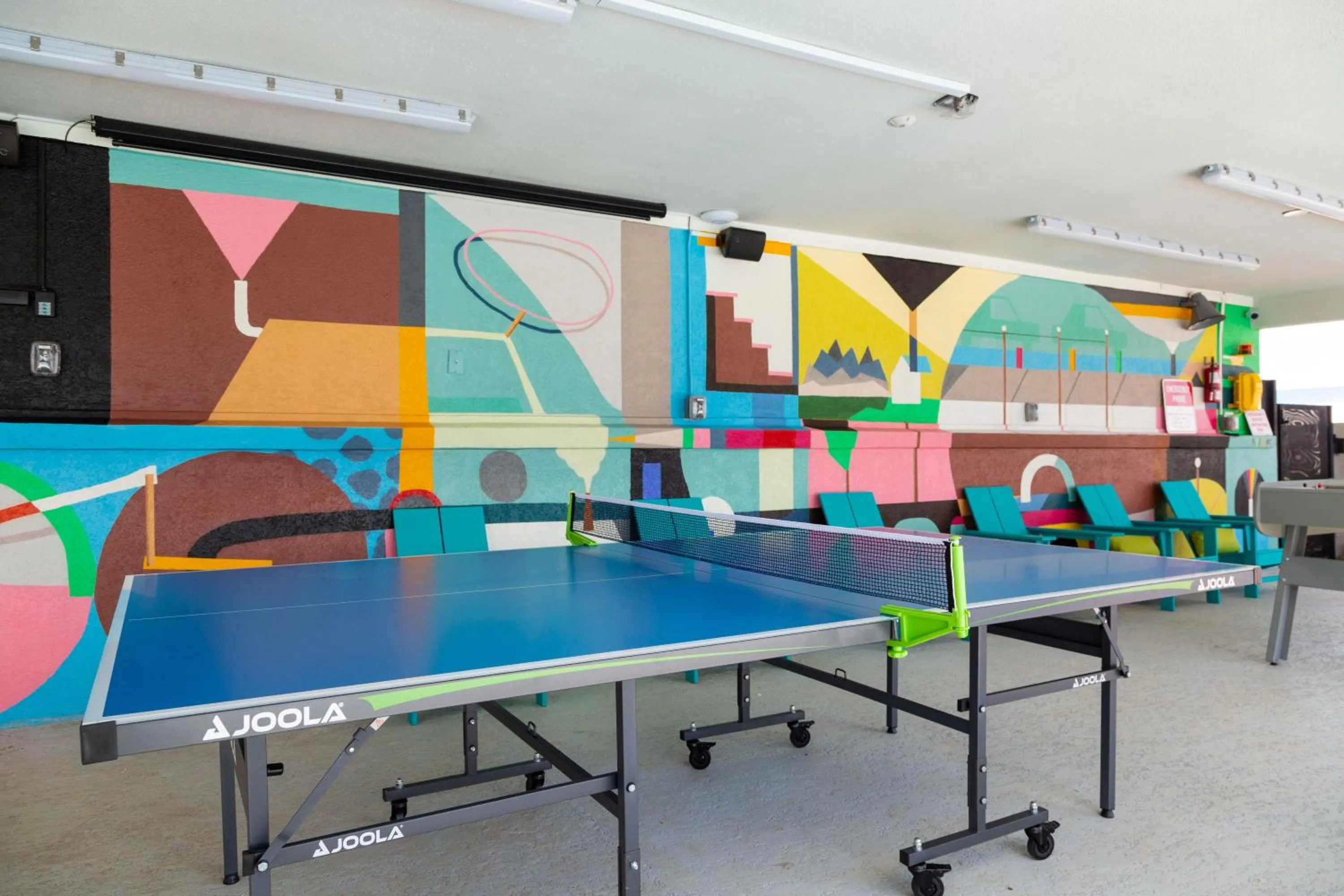 Table tennis in Hotel McCoy - Art, Libations, Pool Society