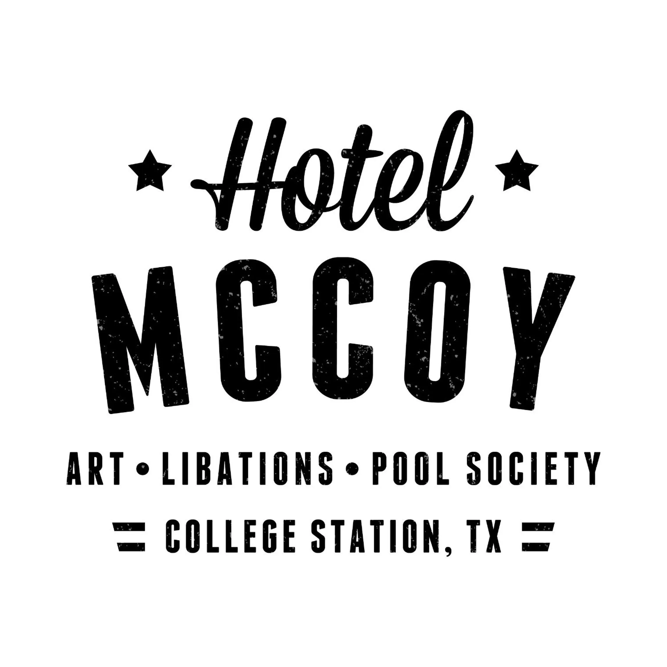 Property logo or sign in Hotel McCoy - Art, Libations, Pool Society