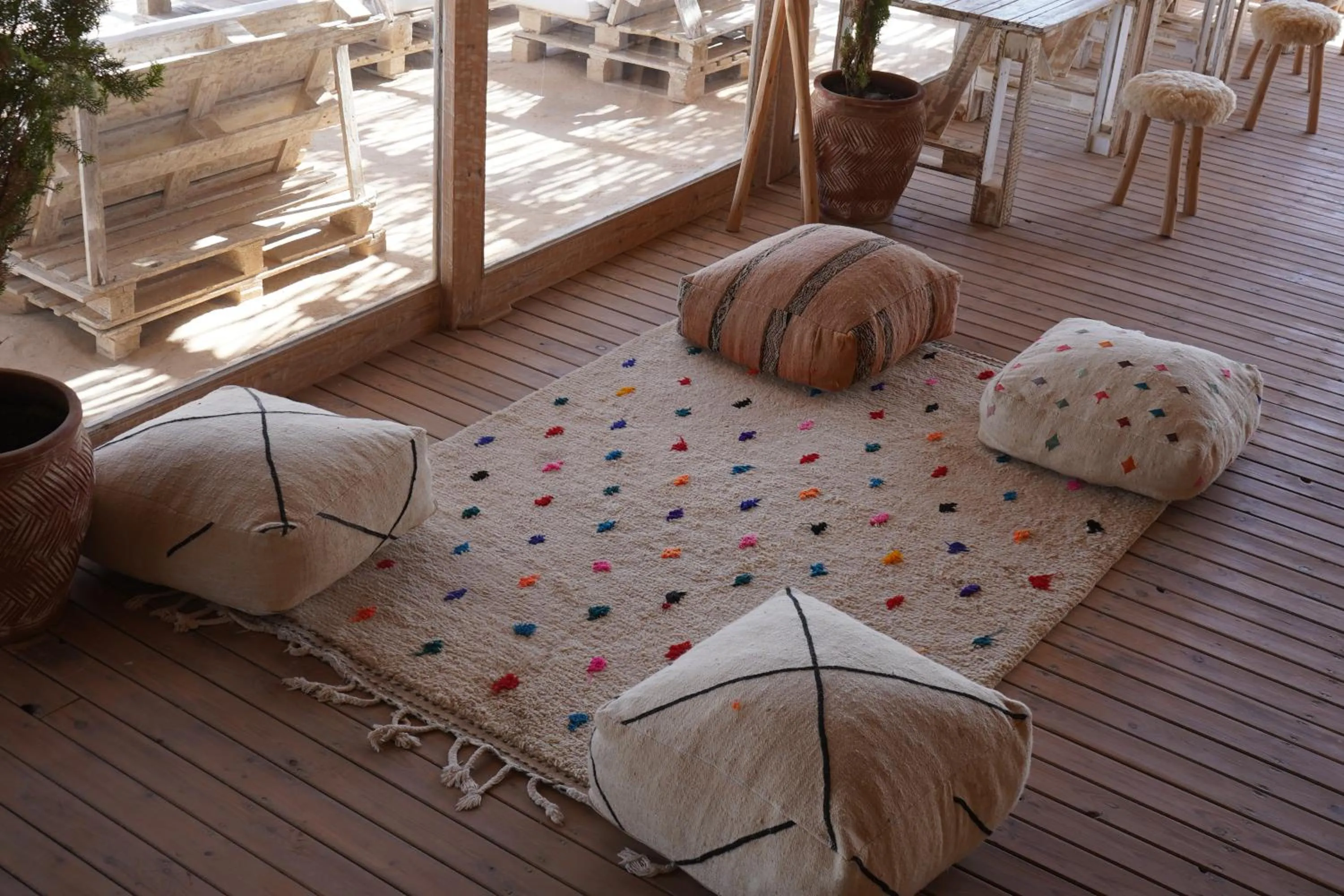 Patio in Desert Sands Dakhla Lagoon View & Kitesurf Spot