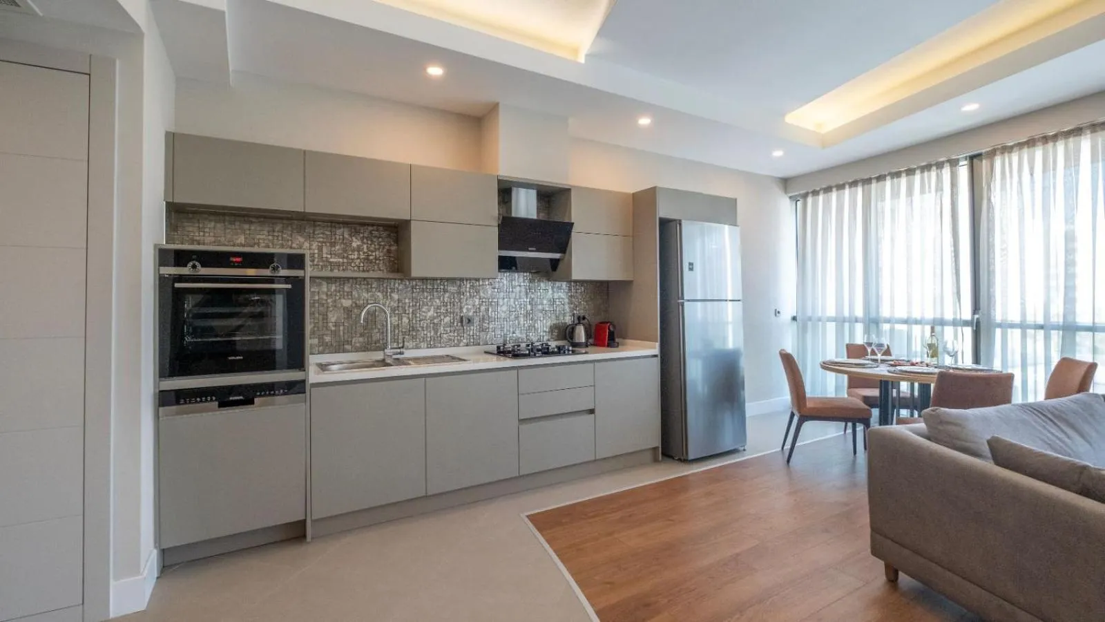 Kitchen or kitchenette in Sirius Town Residence and Spa