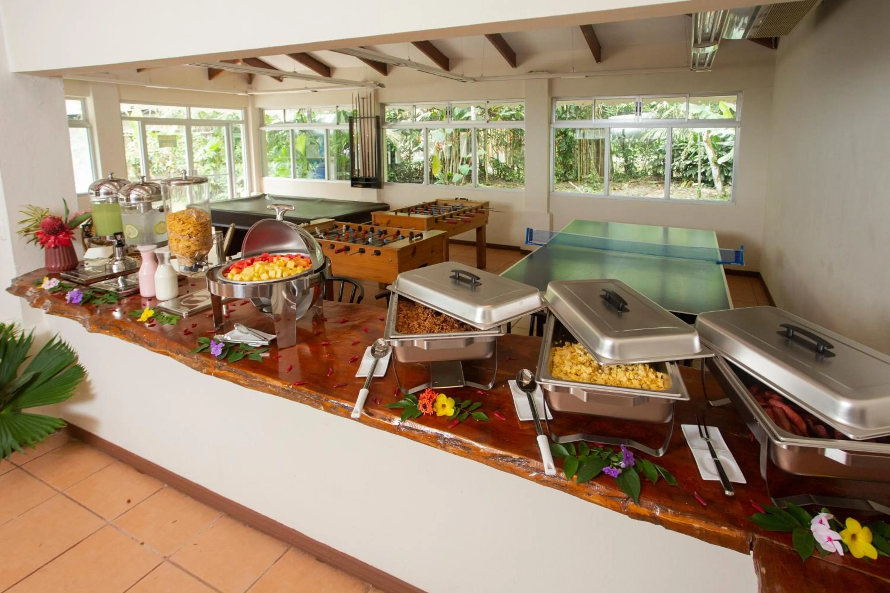 Buffet breakfast in Manzanillo Caribbean Resort