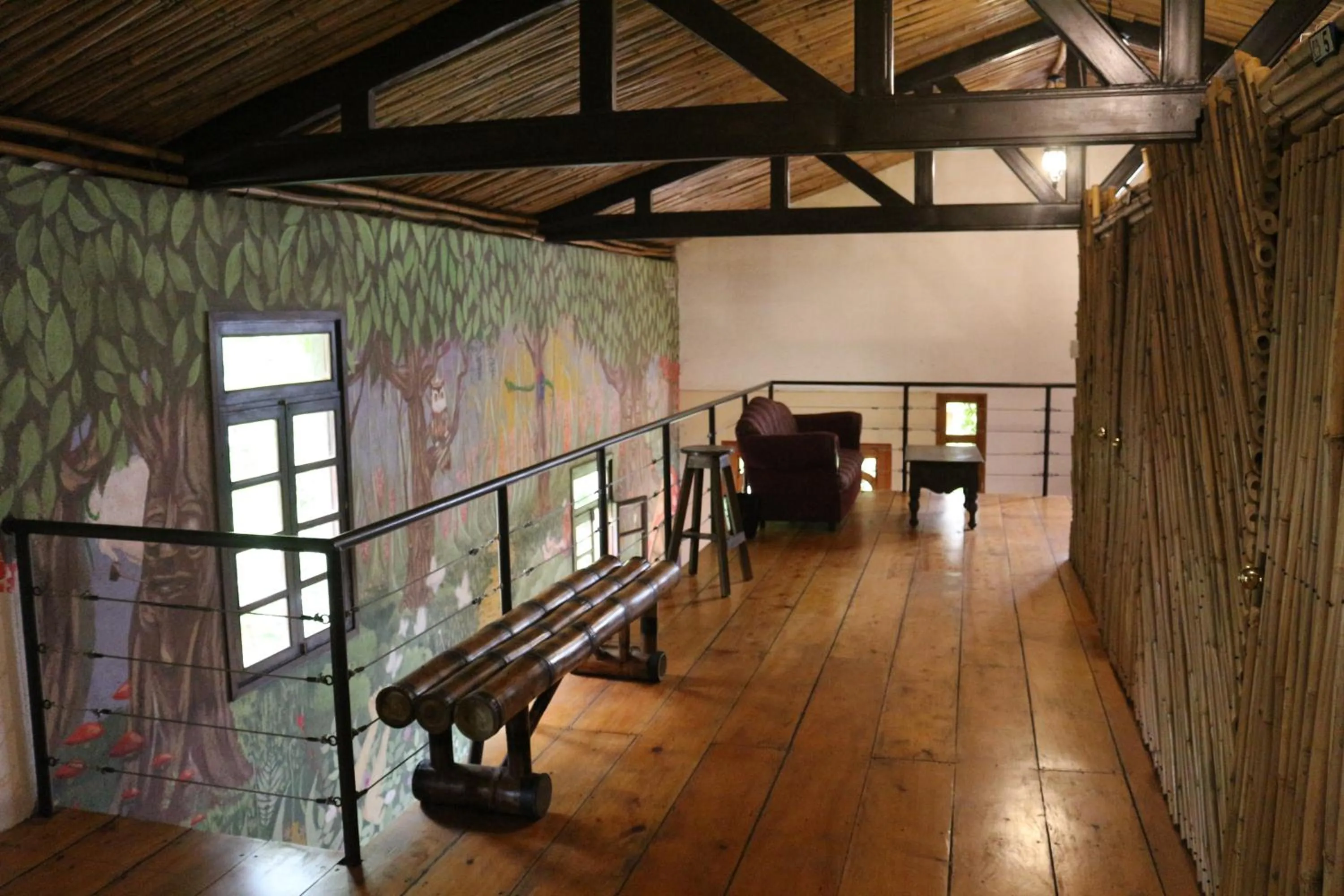 Seating area in Hostal Casa Búho