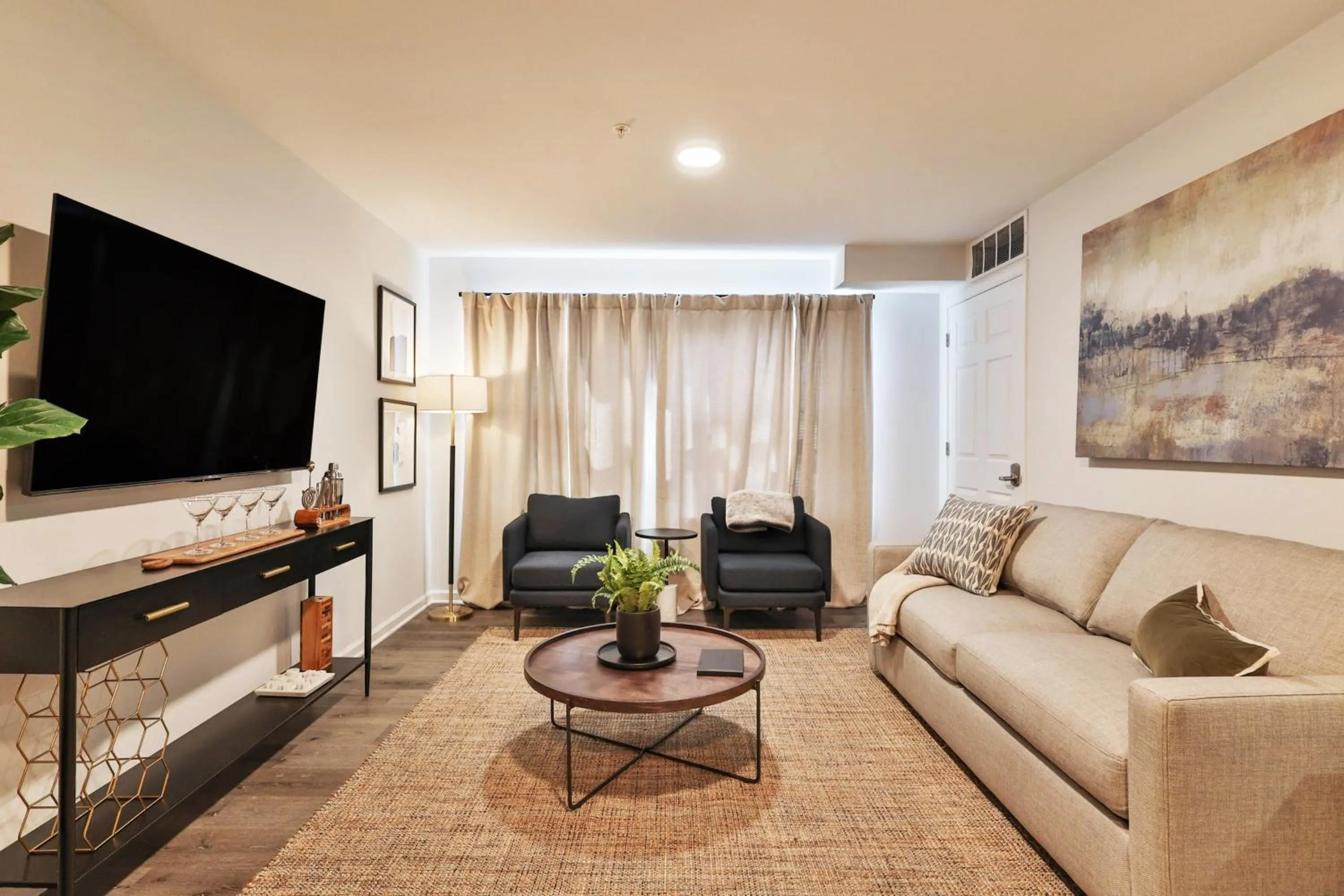 Living room in Hyatus at City Views