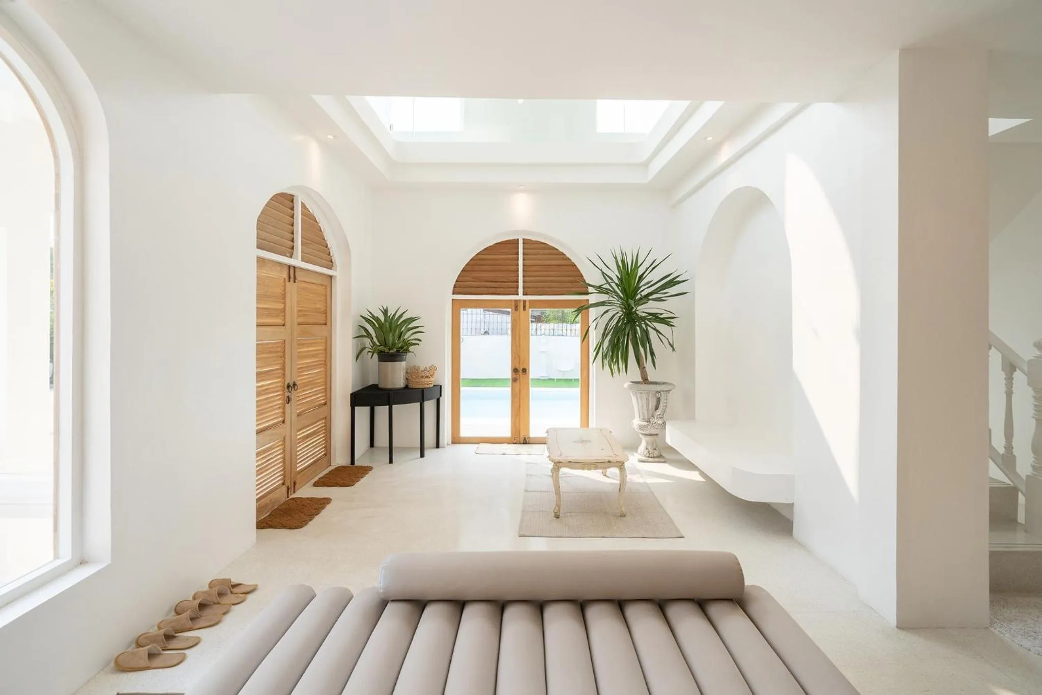 Living room, Bed in Arpo Pool Villa Riverside Bangkok