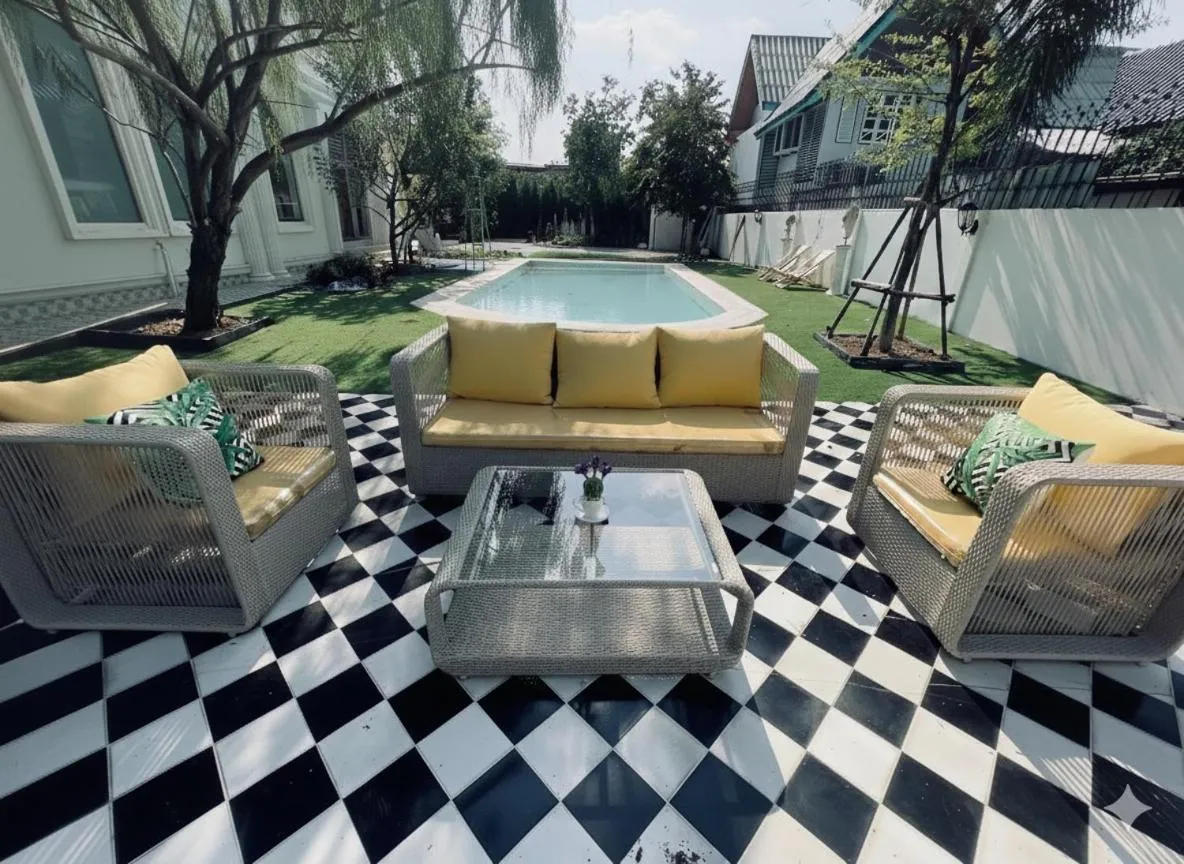 Patio in Arpo Pool Villa Riverside Bangkok