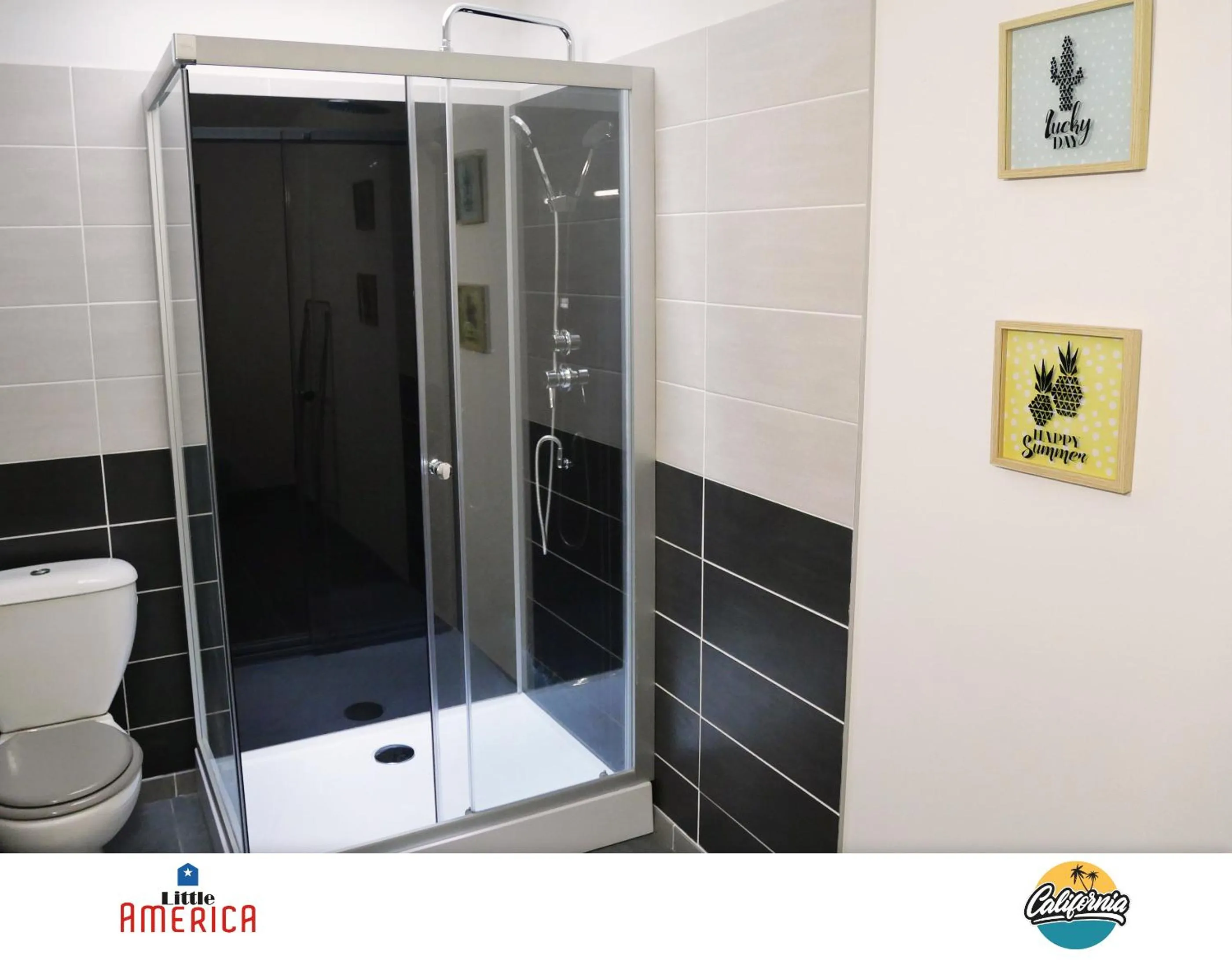 Shower in Little America - Appart Hôtel 3km Futuroscope