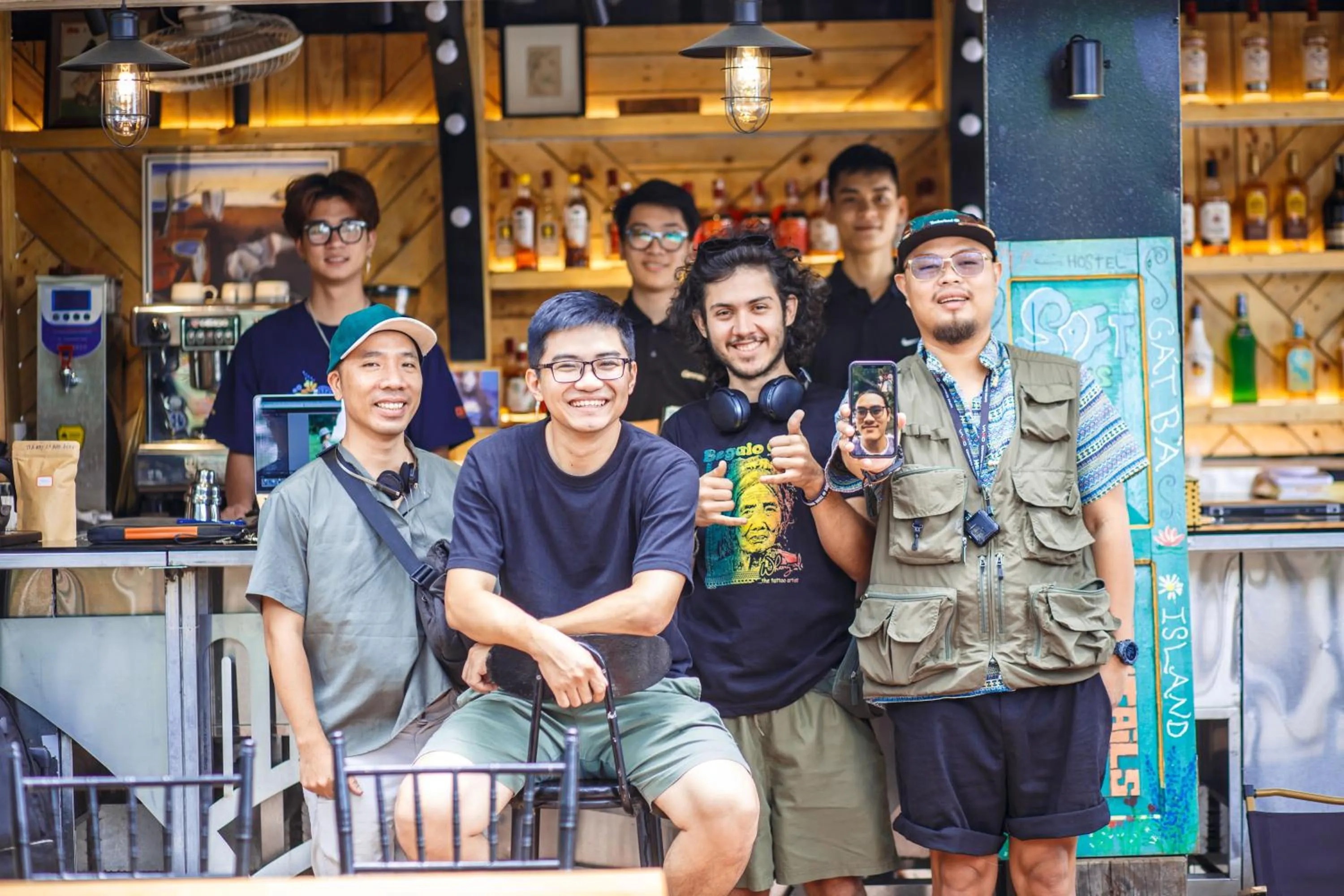 People in Republic Hostel Cat Ba