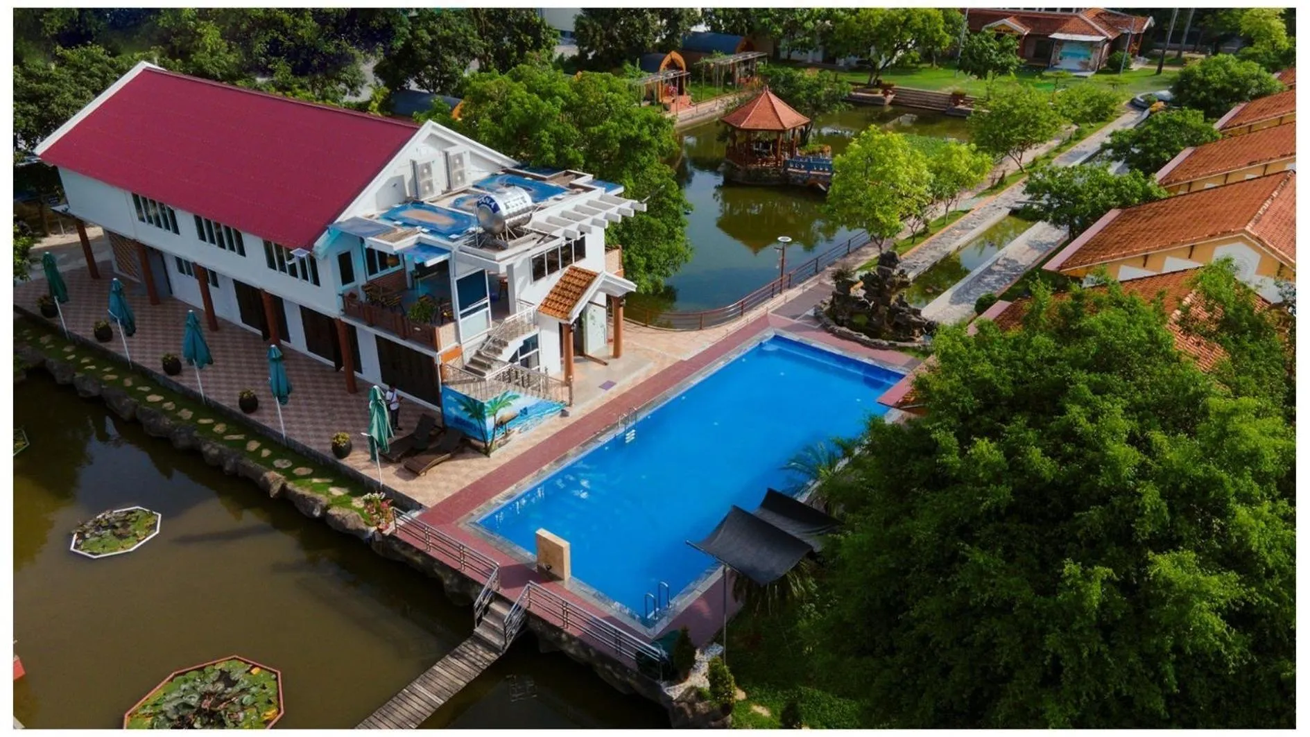 Bird's eye view in Hoa Lu Garden Resort