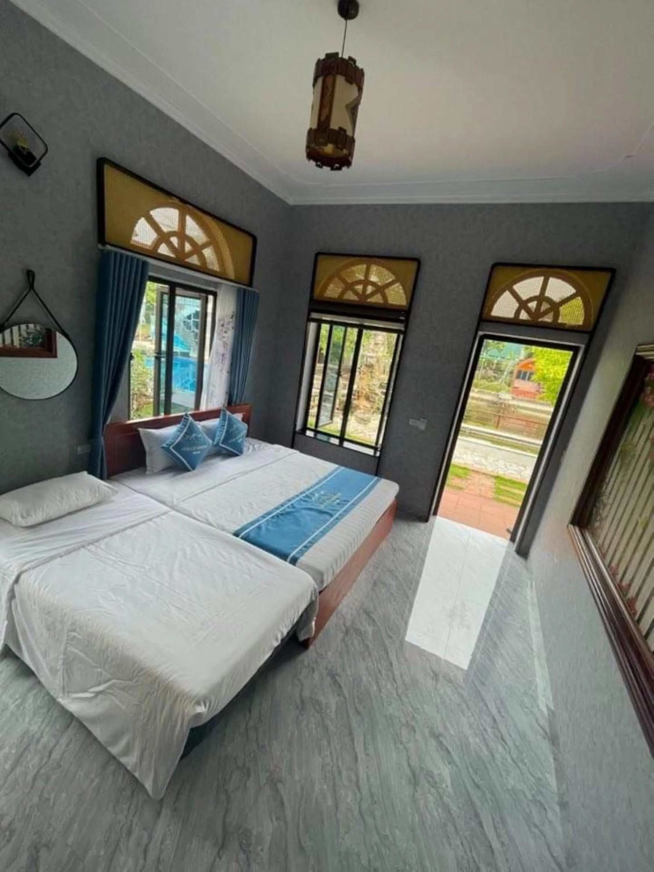 Bed in Hoa Lu Garden Resort