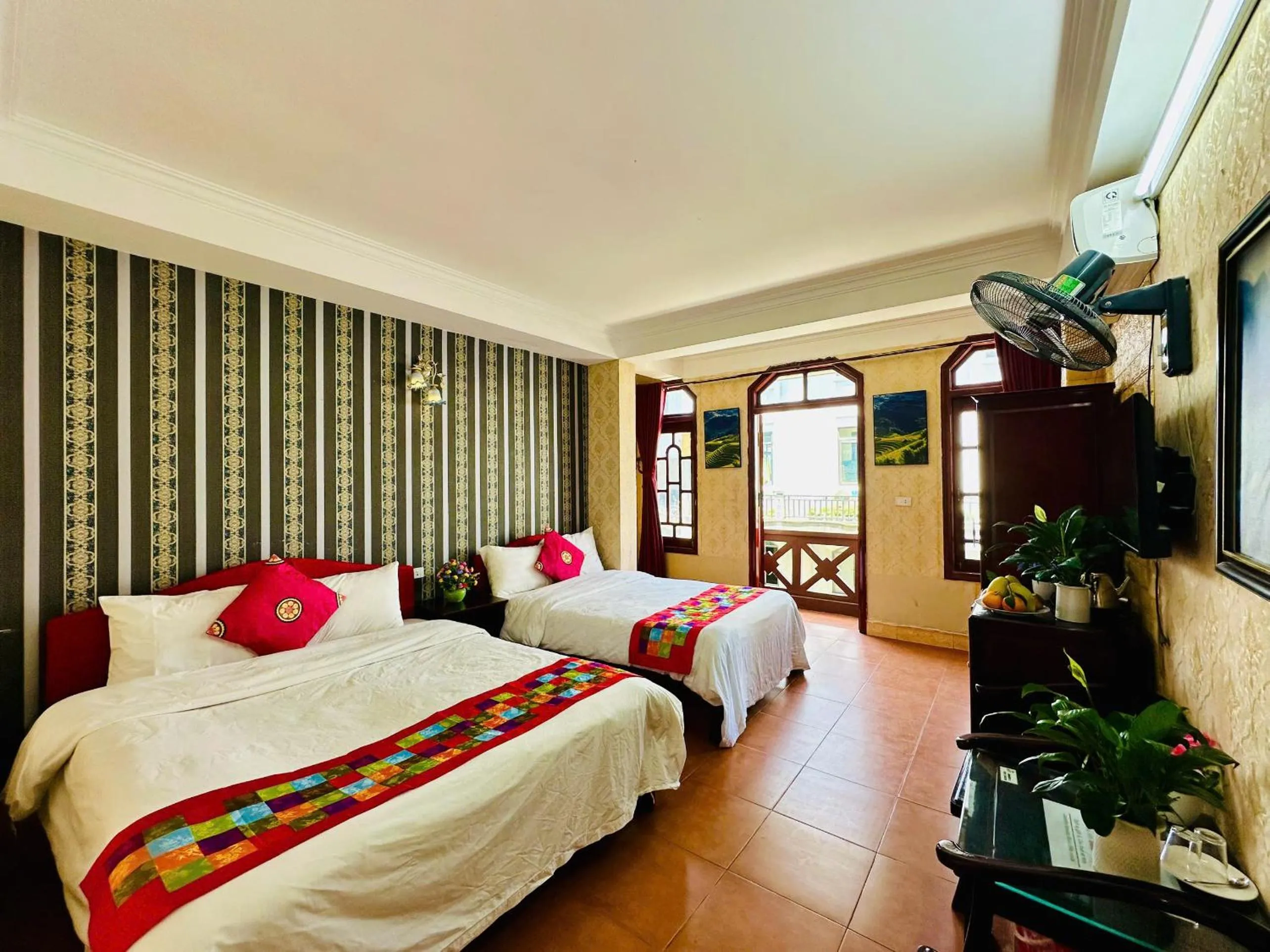 Bed in Hà Giang Hotel Sapa