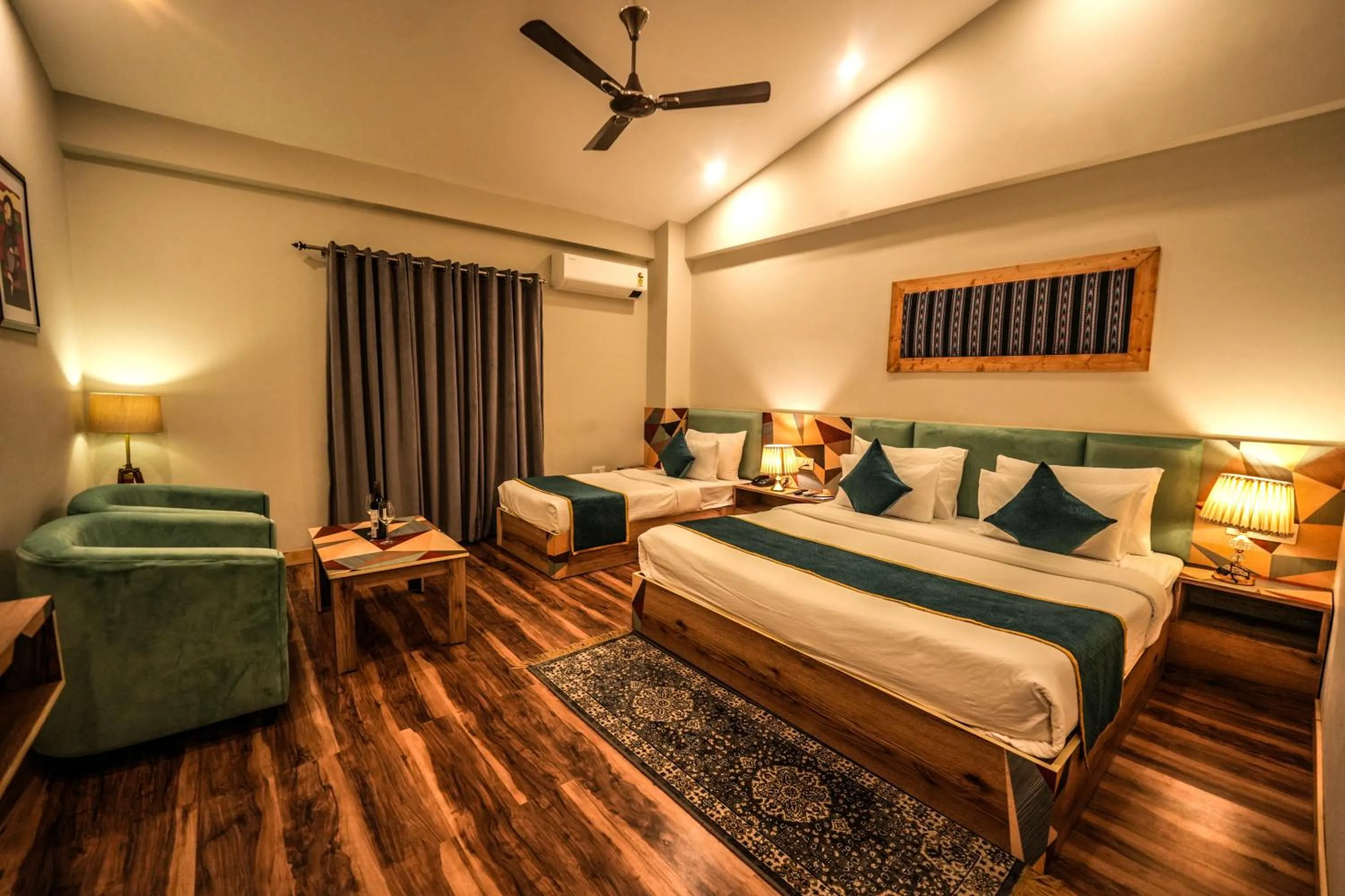 Photo of the whole room, Bed in Hotel Square One by D'Polo Dharamshala