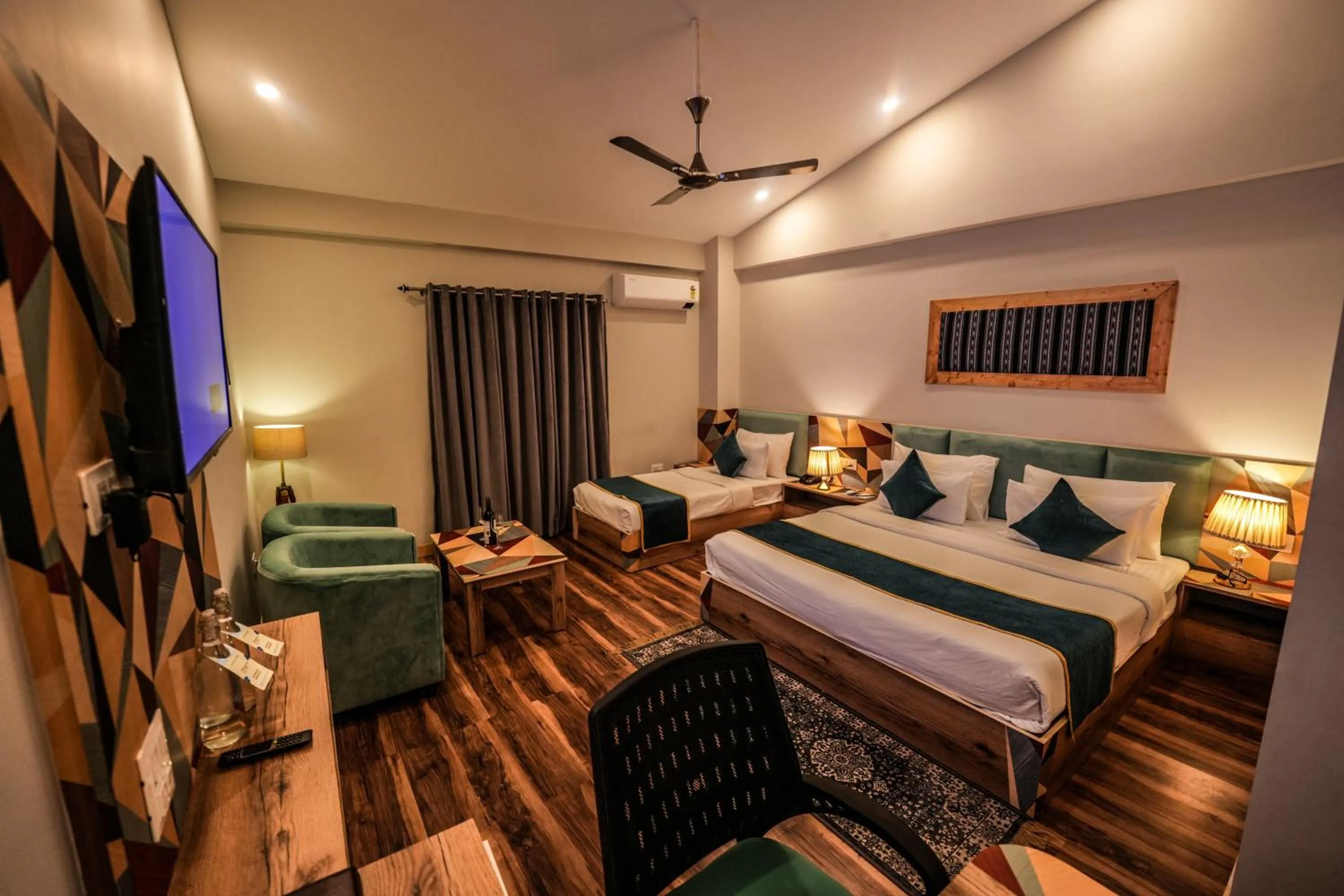 Photo of the whole room, Bed in Hotel Square One by D'Polo Dharamshala