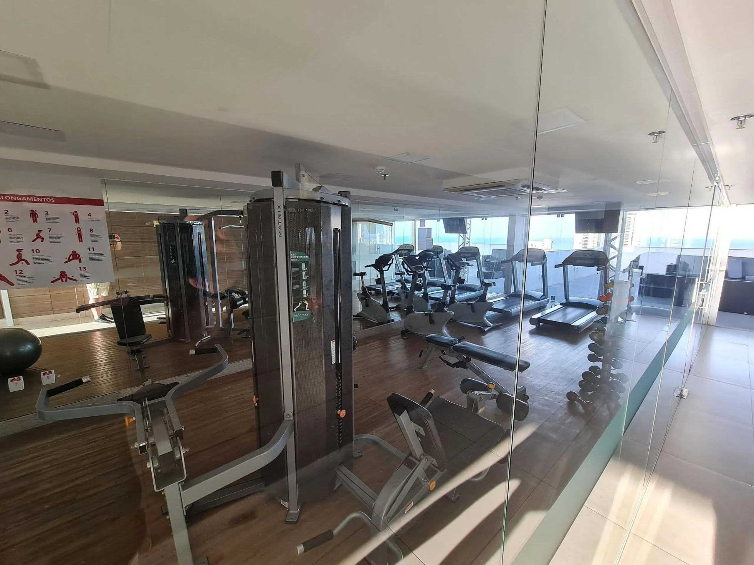 Fitness centre/facilities in Confortável Flat em Boa Viagem com vista