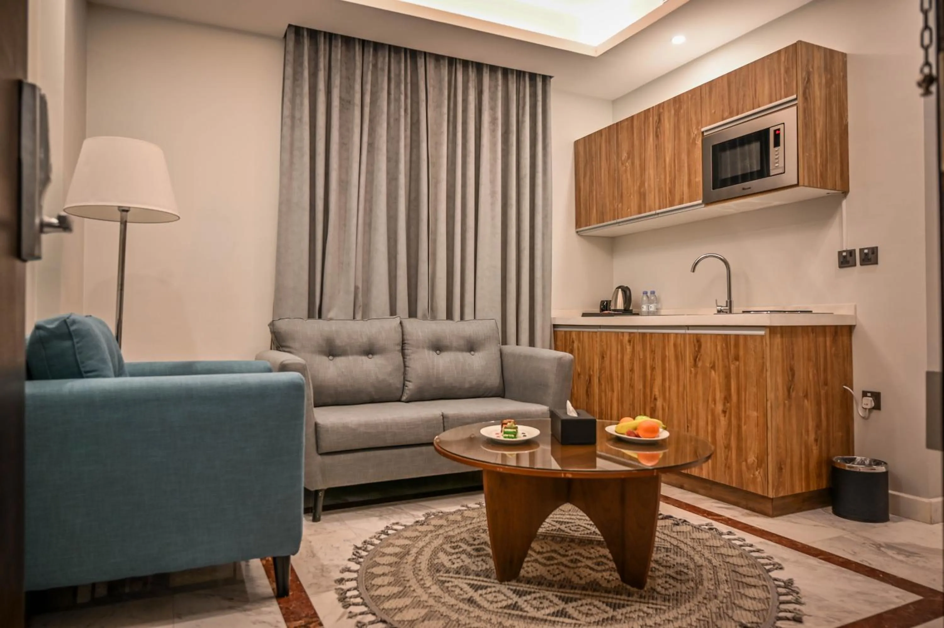 Seating area in Sas Blue Suites