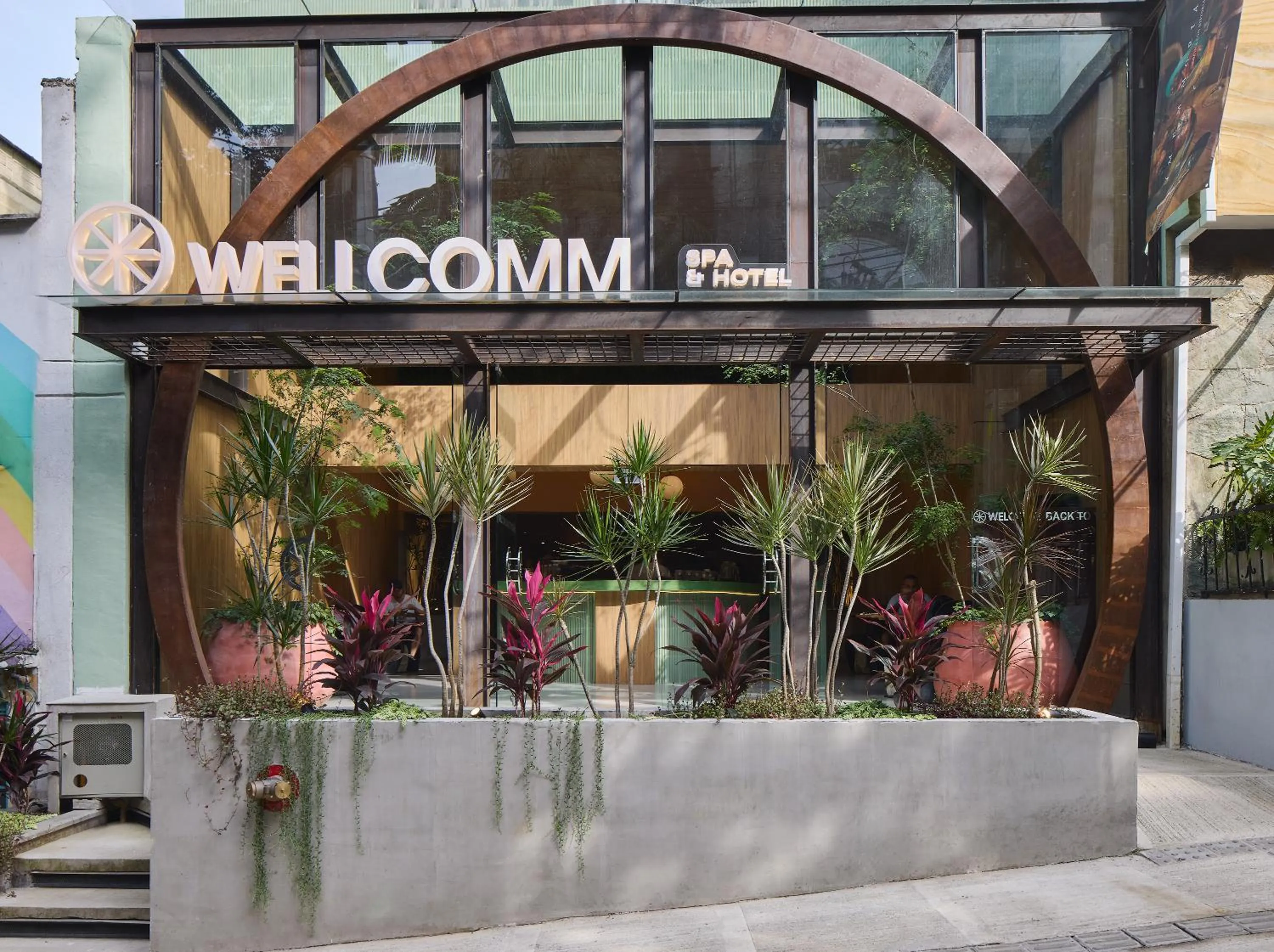 Facade/entrance in Wellcomm Spa & Hotel