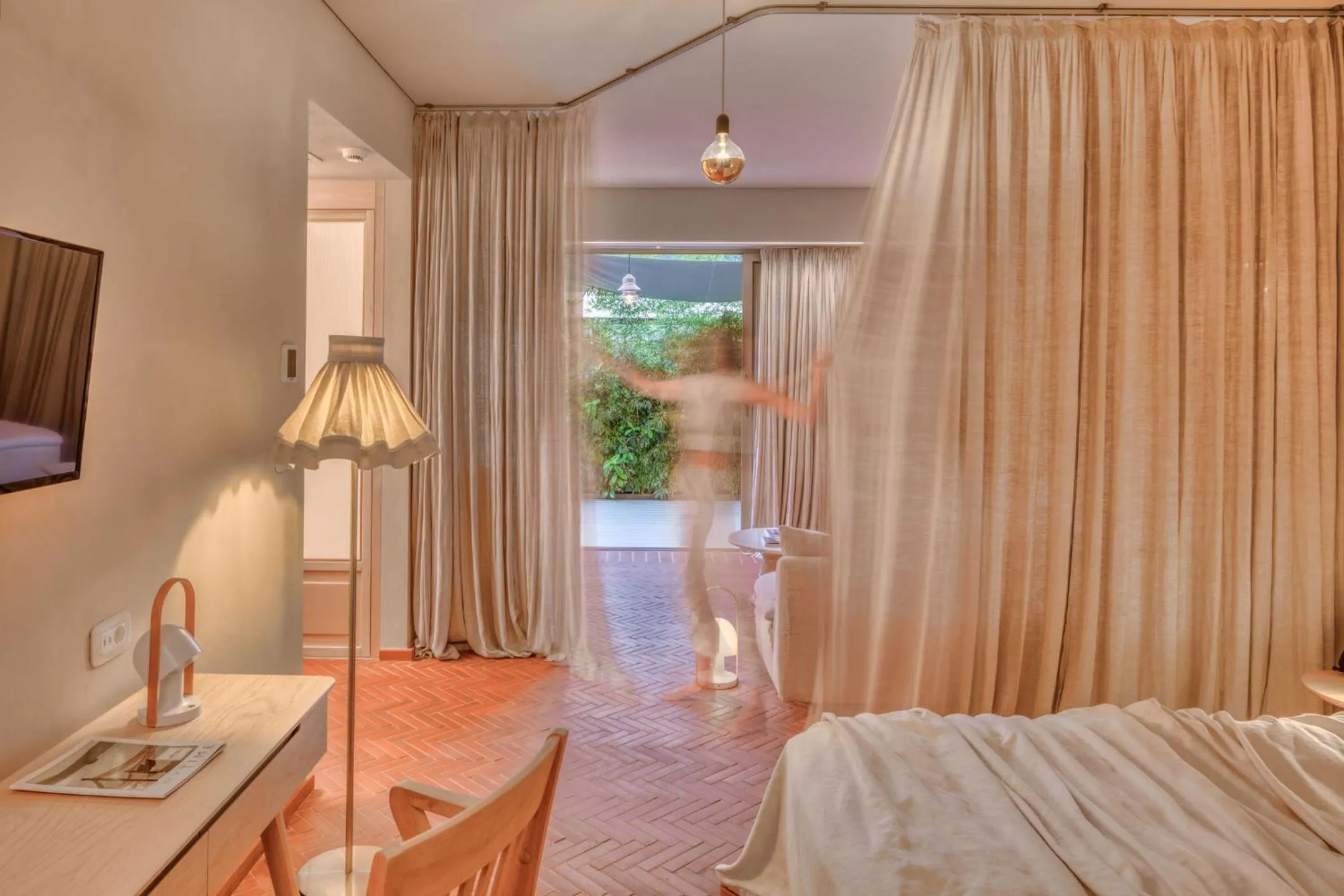 Bedroom, Bed in Ekies All Senses Resort, a Member of Design Hotels