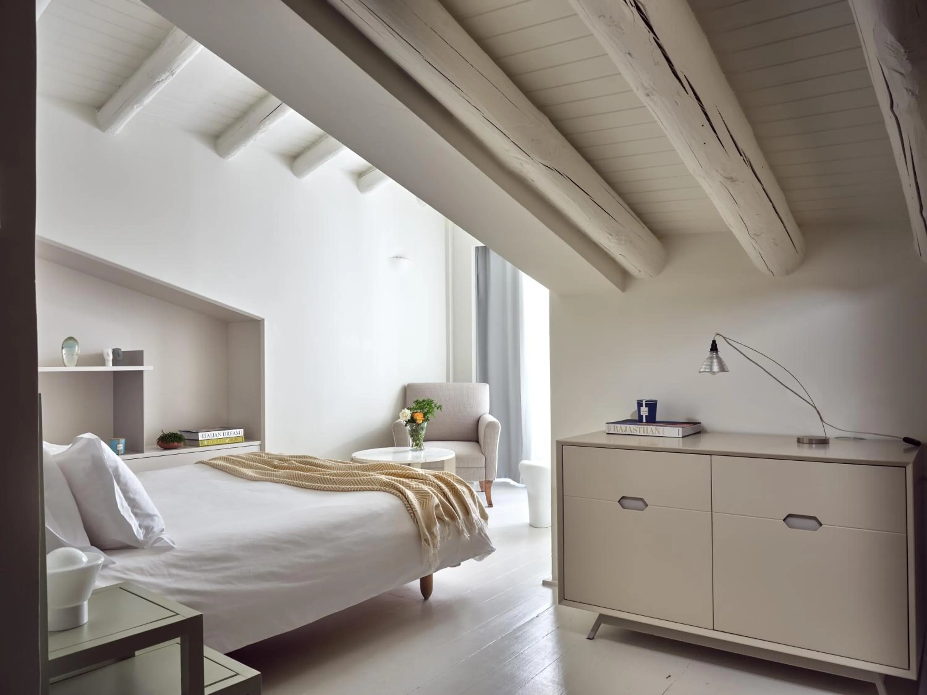 Bed in Ekies All Senses Resort, a Member of Design Hotels