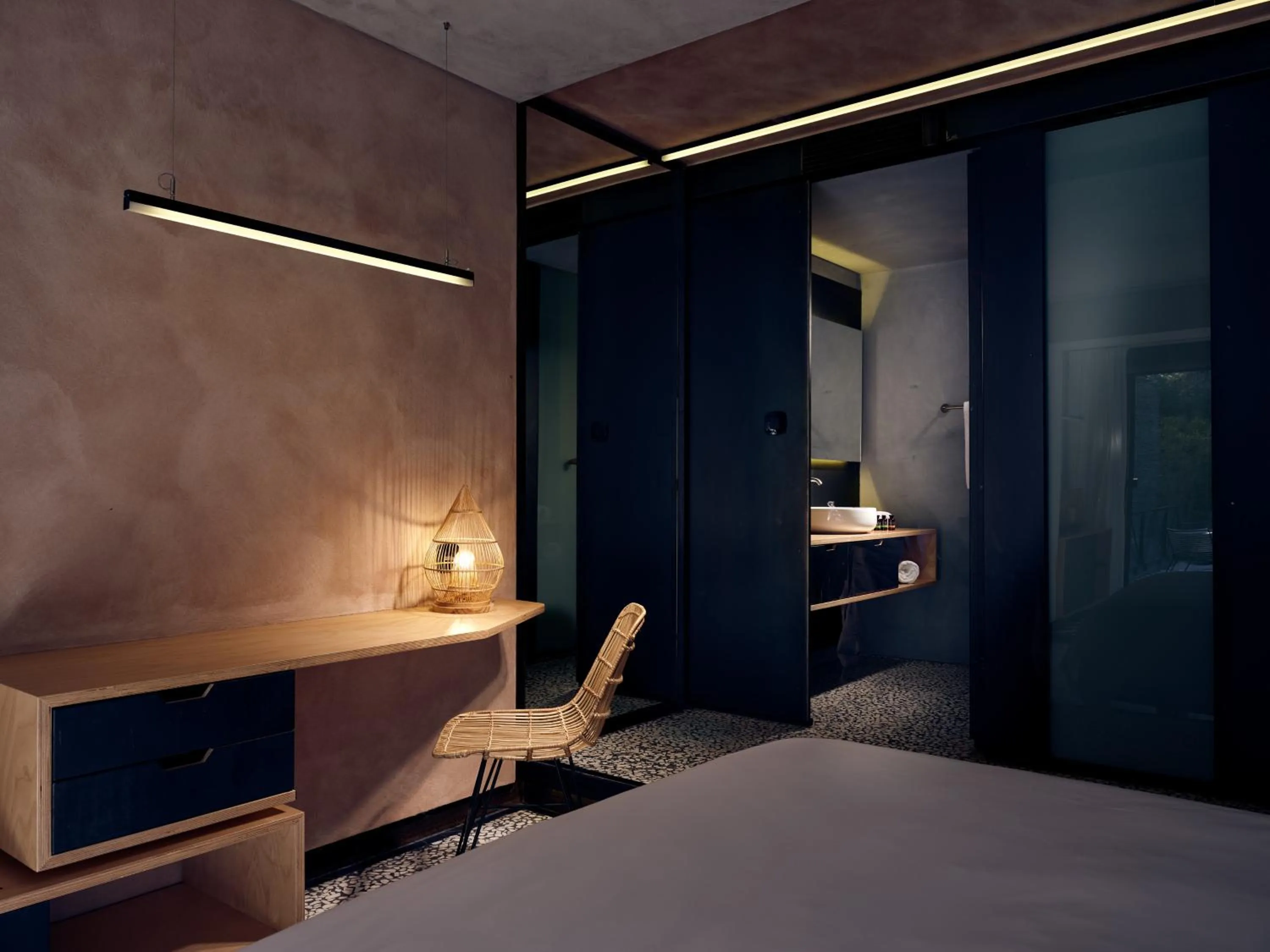 Bedroom, Bed in Ekies All Senses Resort, a Member of Design Hotels