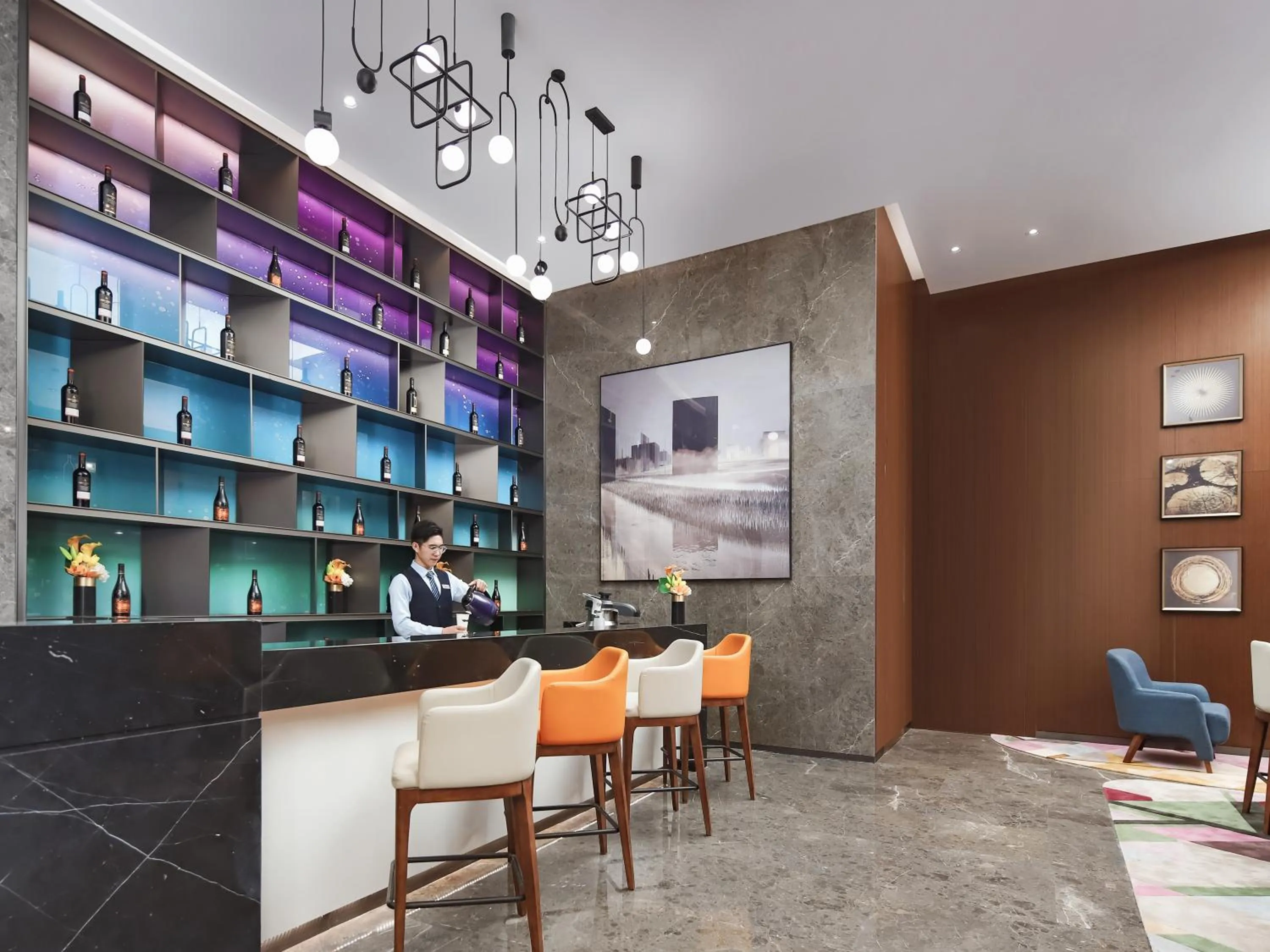 Seating area in Hampton by Hilton Shenzhen Longhua Qinghu