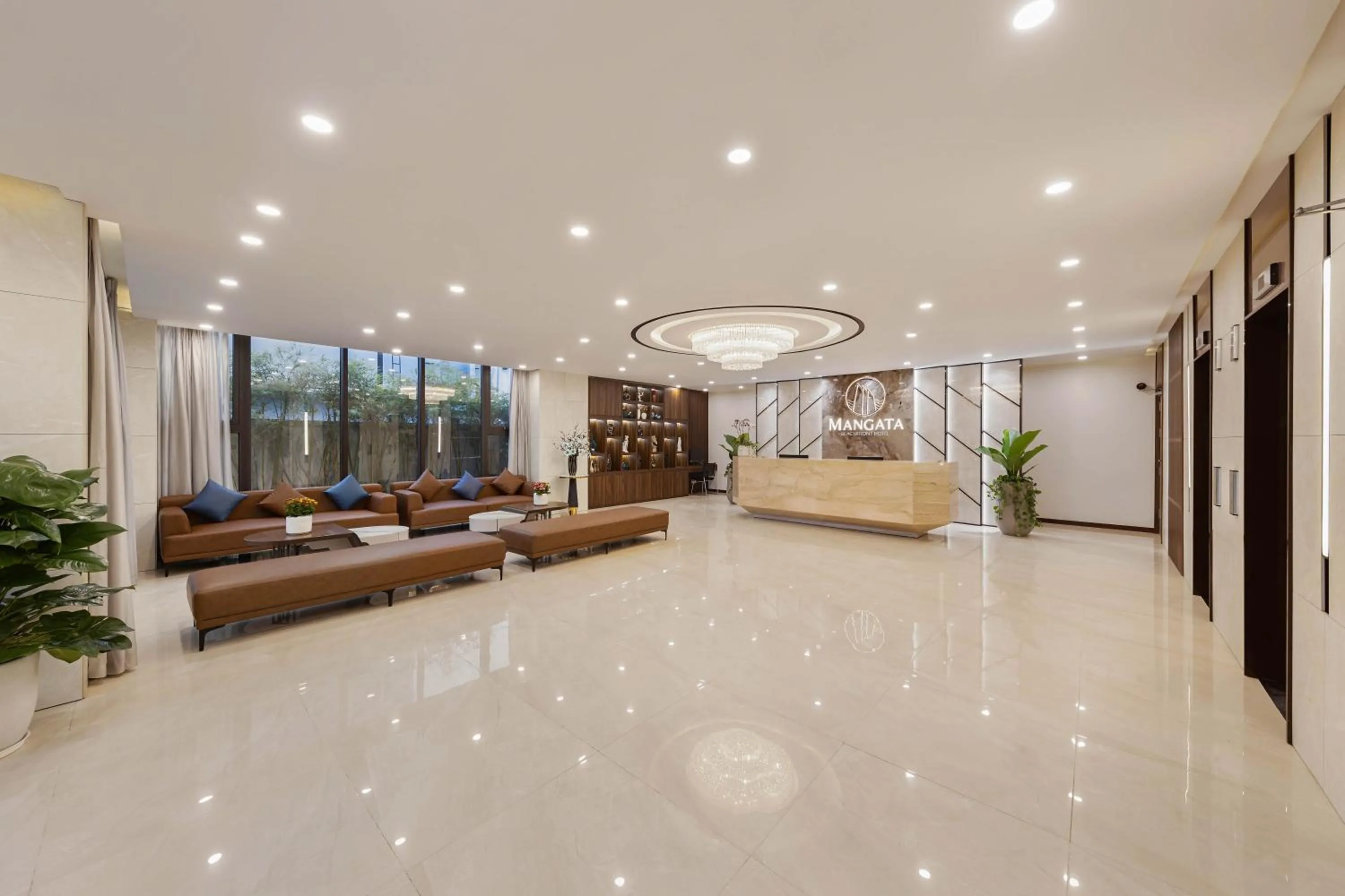 Lobby or reception in Mangata Beachfront Hotel - Rooftop Bar Sea View