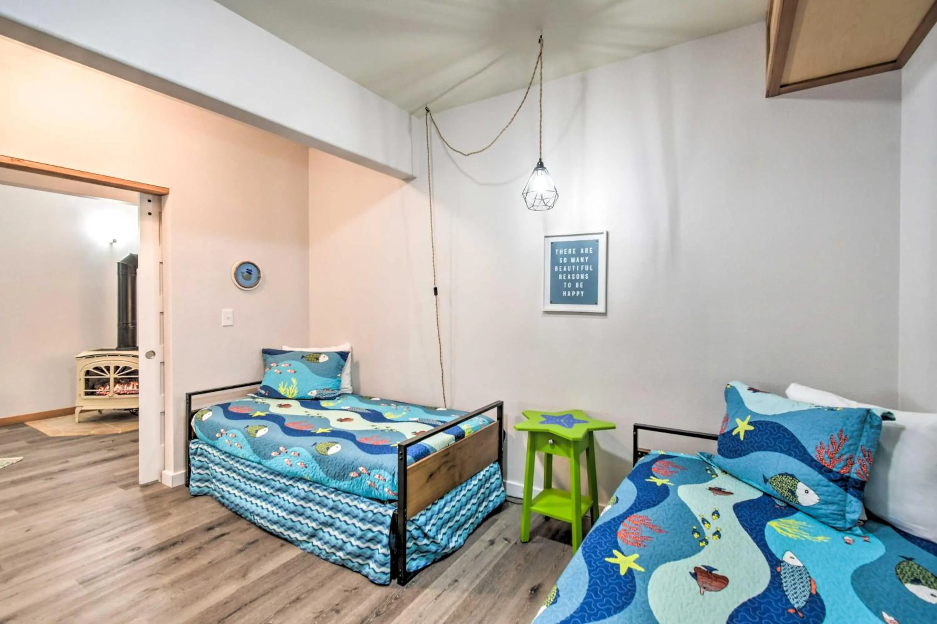 Bed in Waterfront Vacation Rental in Ocean Shores