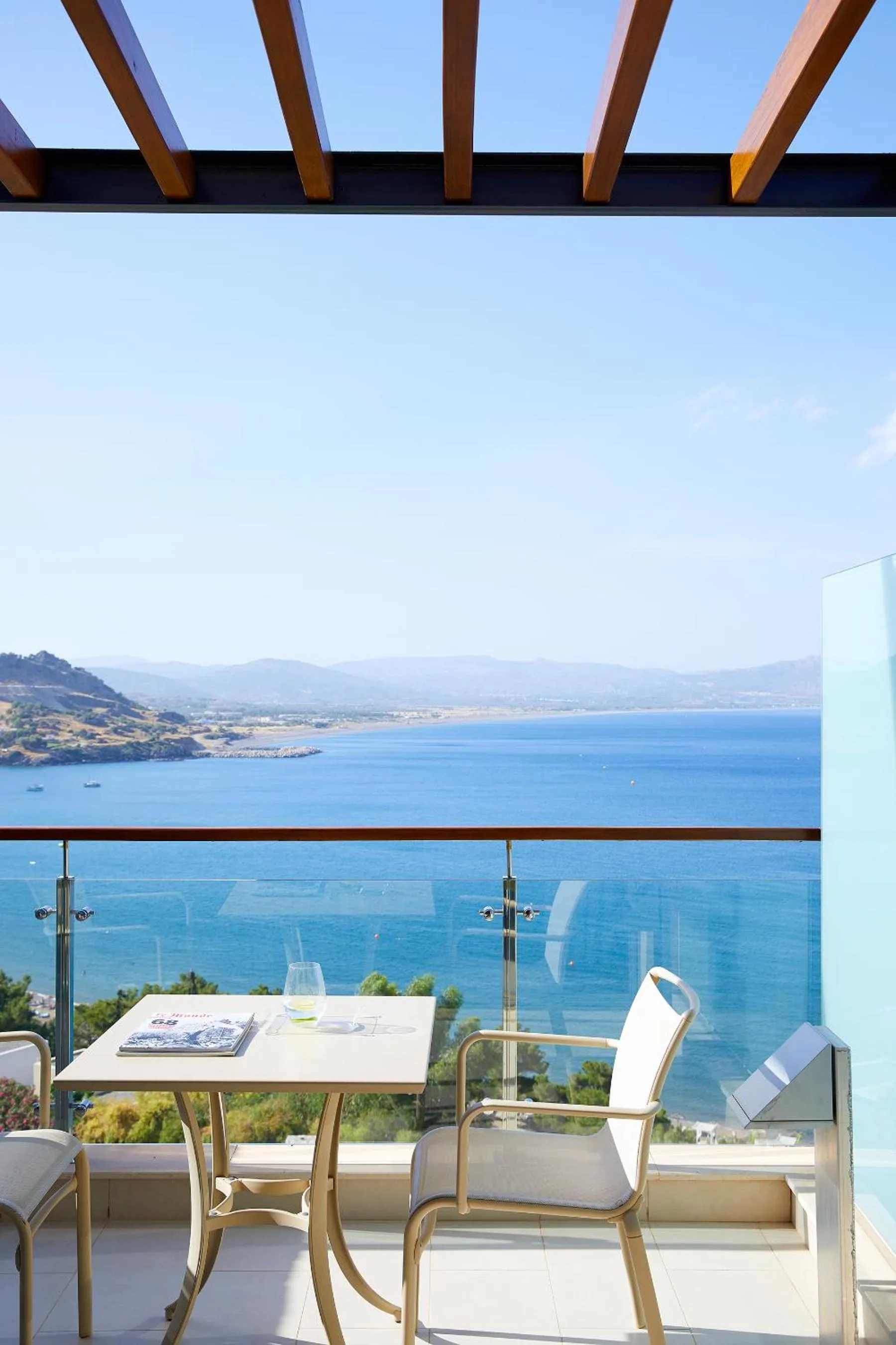 Balcony/Terrace in Lindos Blu Luxury Hotel-Adults only