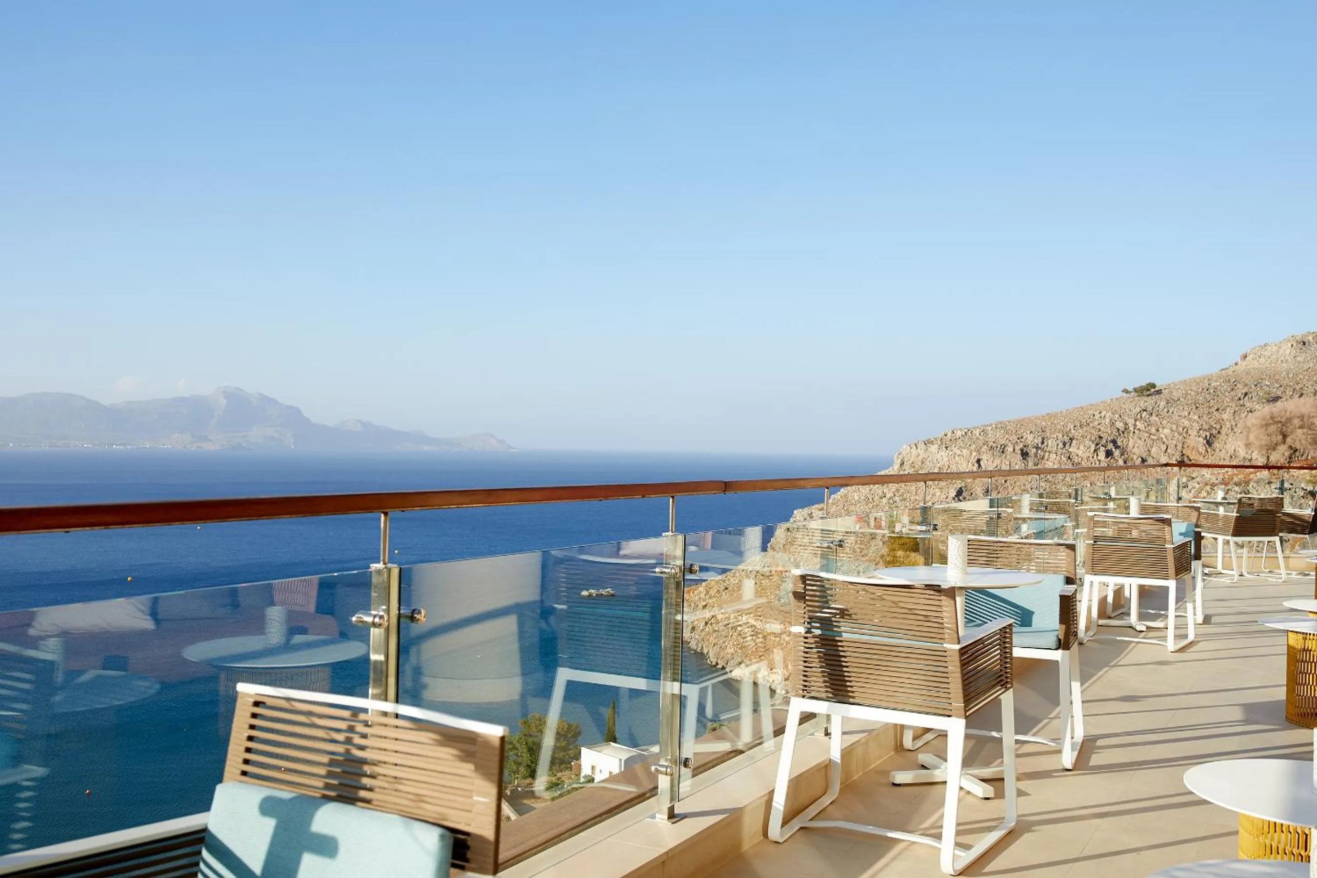 Lounge or bar in Lindos Blu Luxury Hotel-Adults only