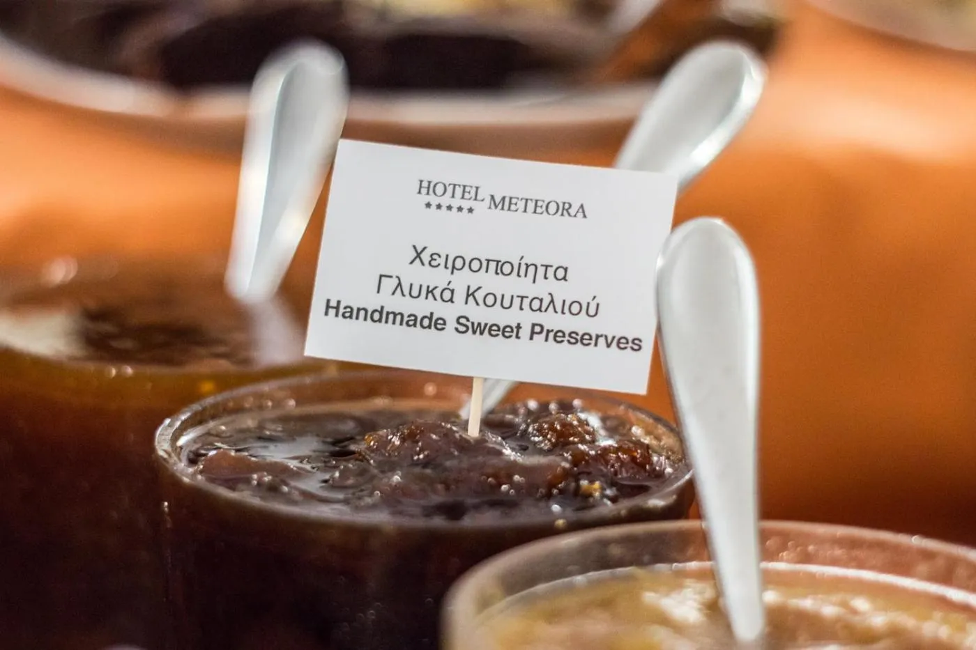 Food and drinks in Meteora Hotel at Kastraki