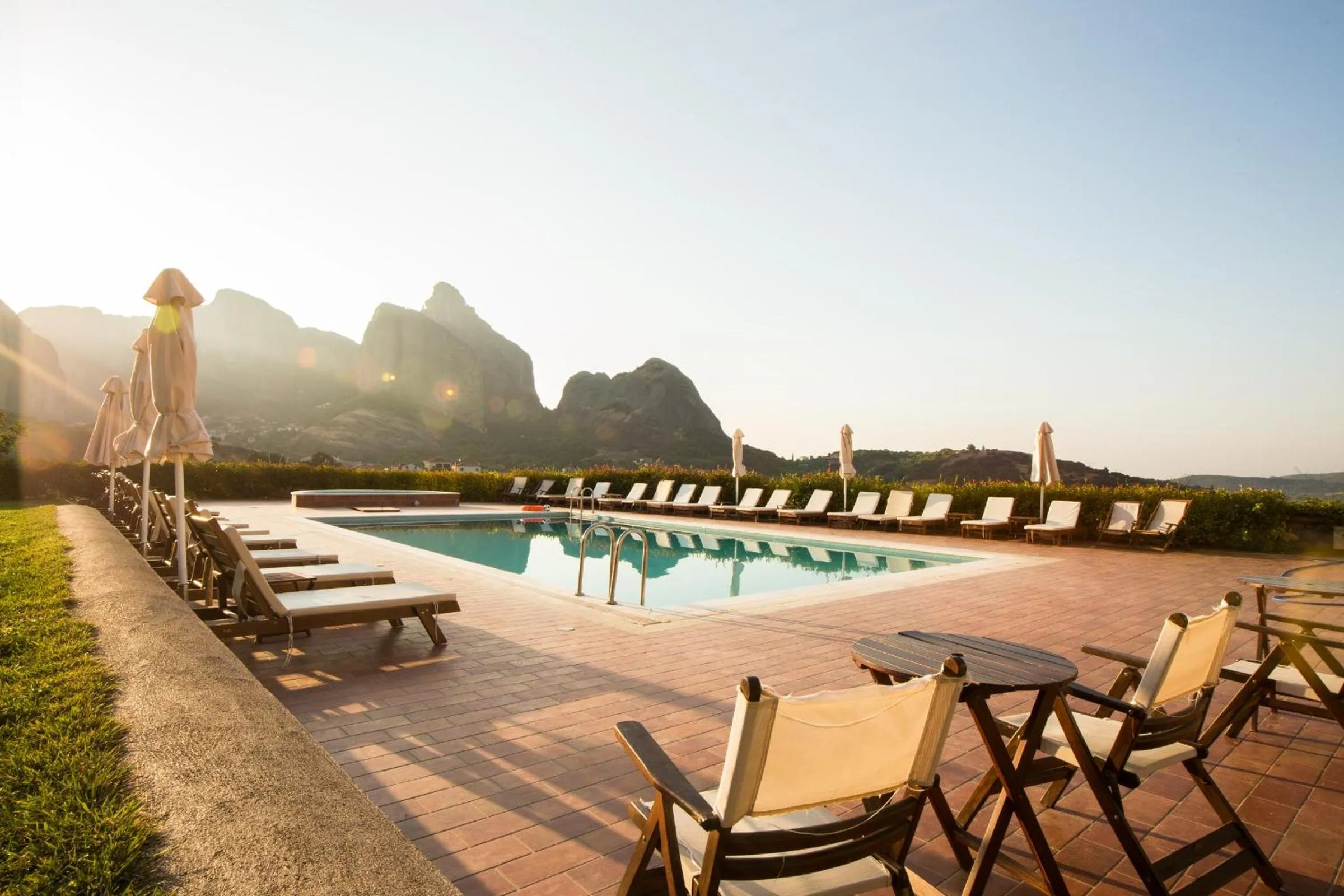 Swimming pool in Meteora Hotel at Kastraki