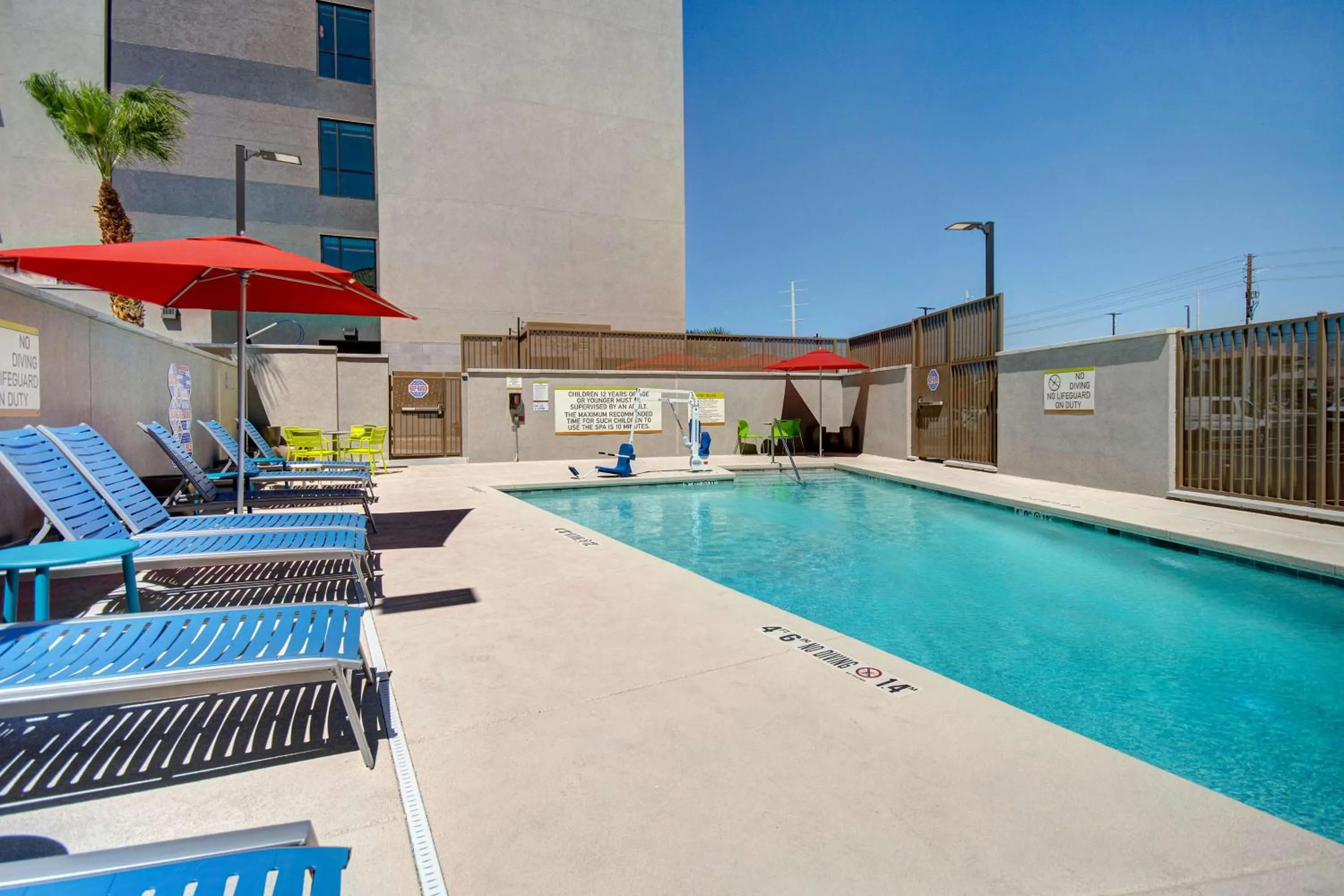 Pool view in Home2 Suites By Hilton Las Vegas North