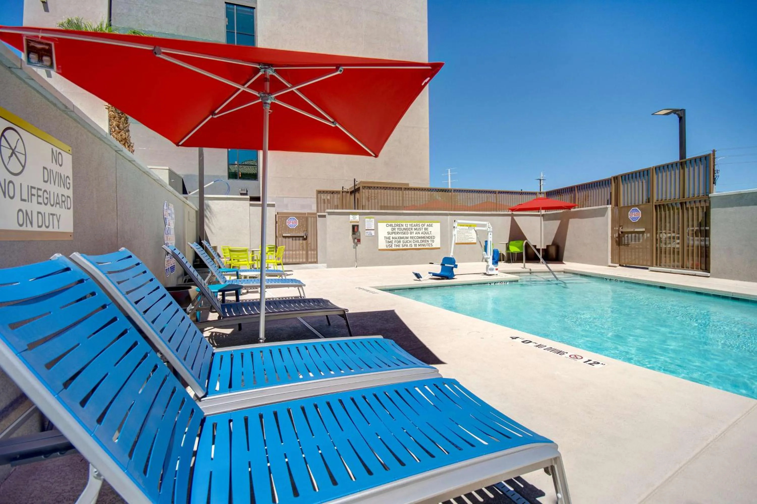 Pool view in Home2 Suites By Hilton Las Vegas North