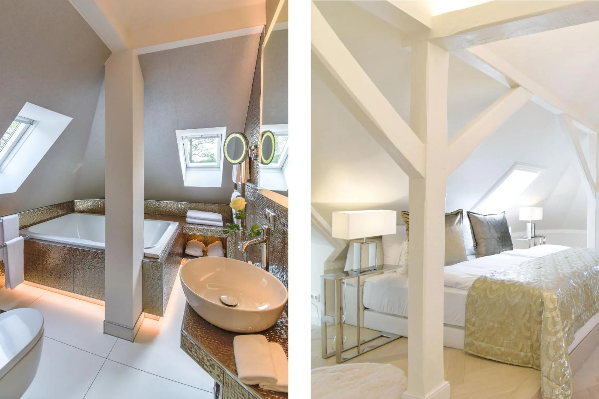 Bed in Villa Contessa - Luxury Spa Hotels