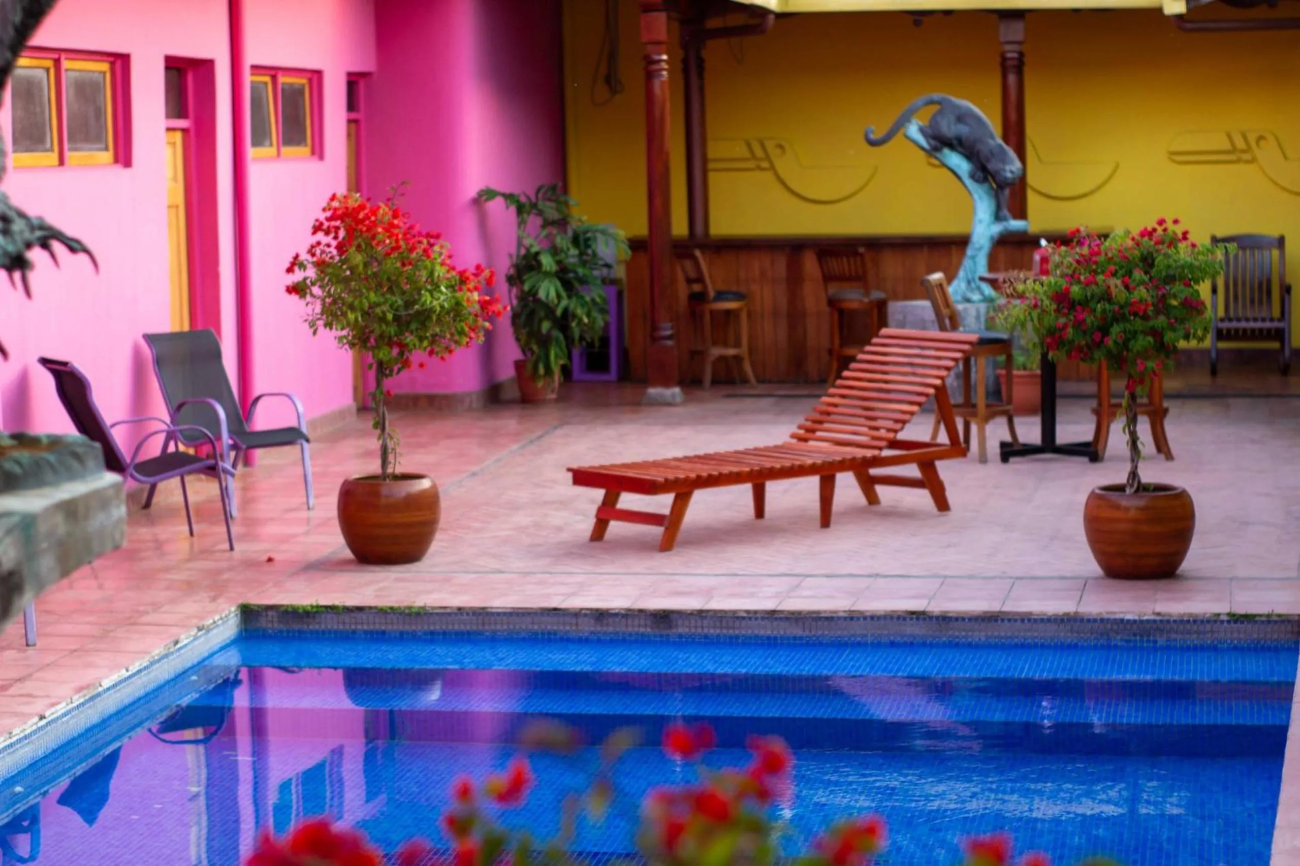 Pool view in Hotel La Calzada