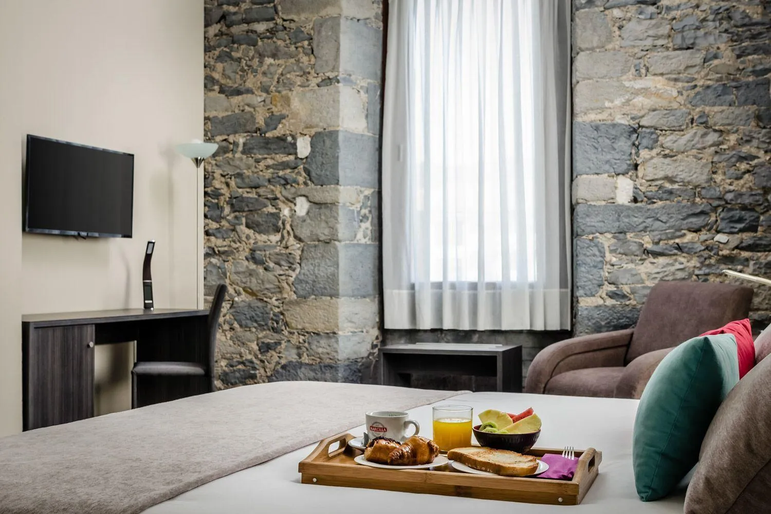 Bed in Hotel Balneario Orduña Plaza